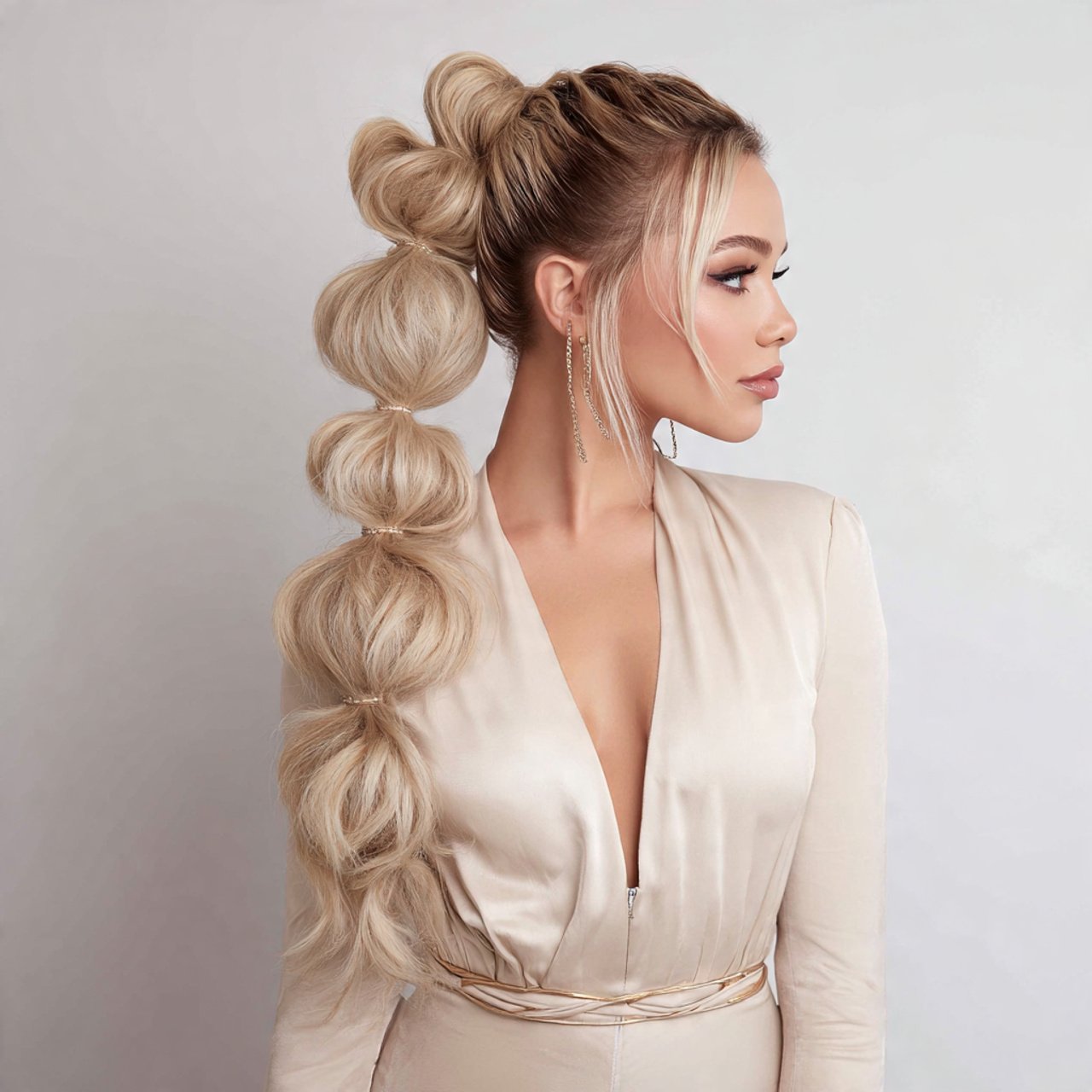 bubble ponytail hairstyles for prom
