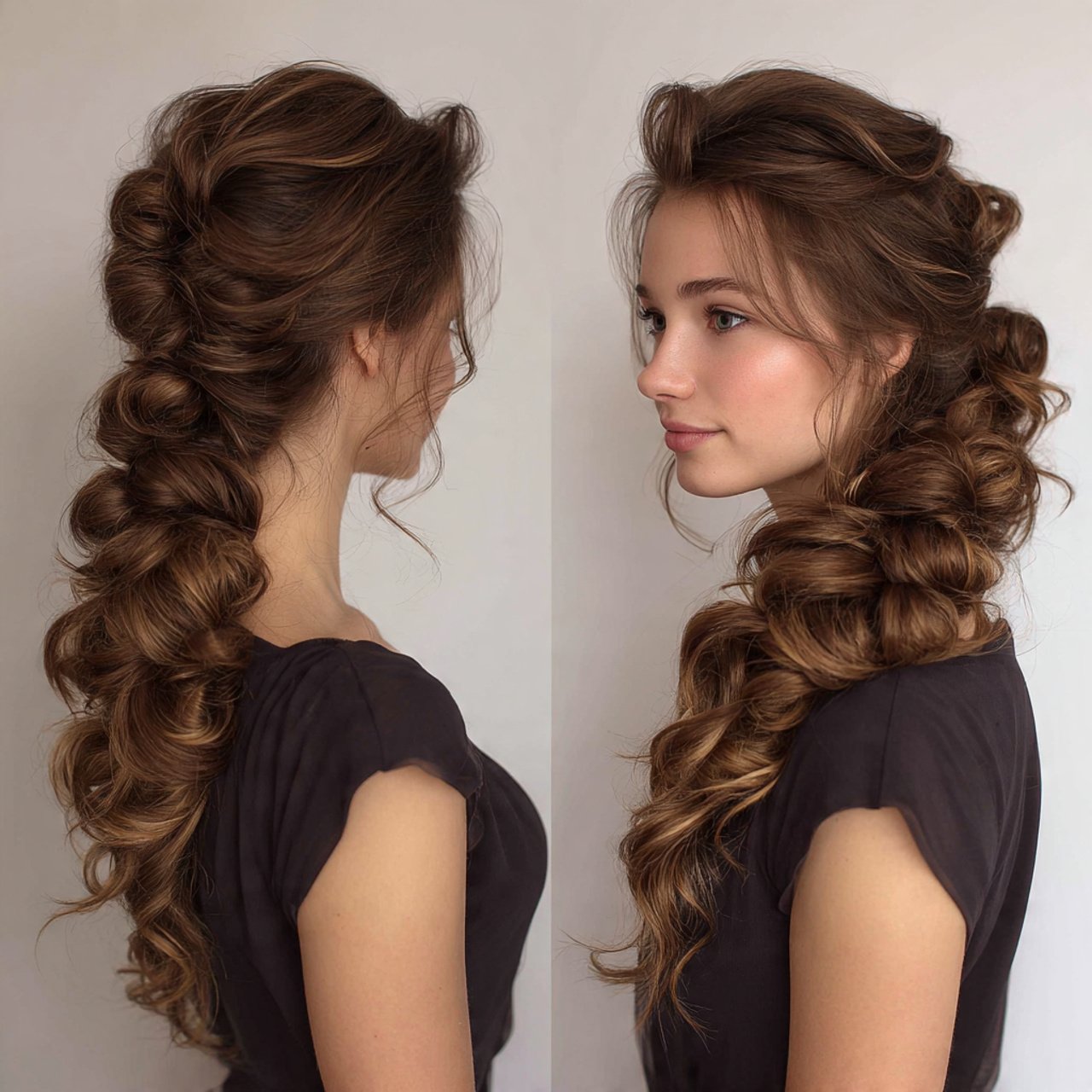 bubble side ponytail hairstyles
