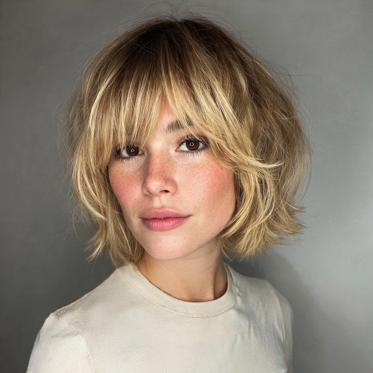 17 Short Curtain Bangs Ideas for a Fresh, Trendy Look 13 choppy short curtain bangs hairstyle