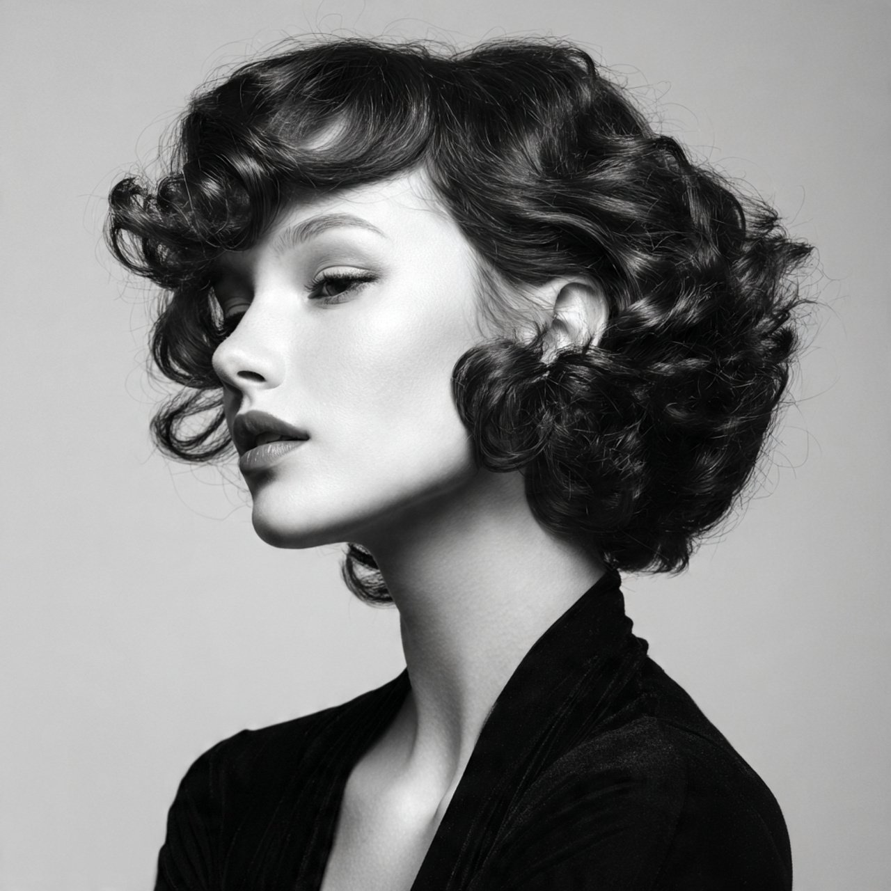 classic curly bob hairstyle