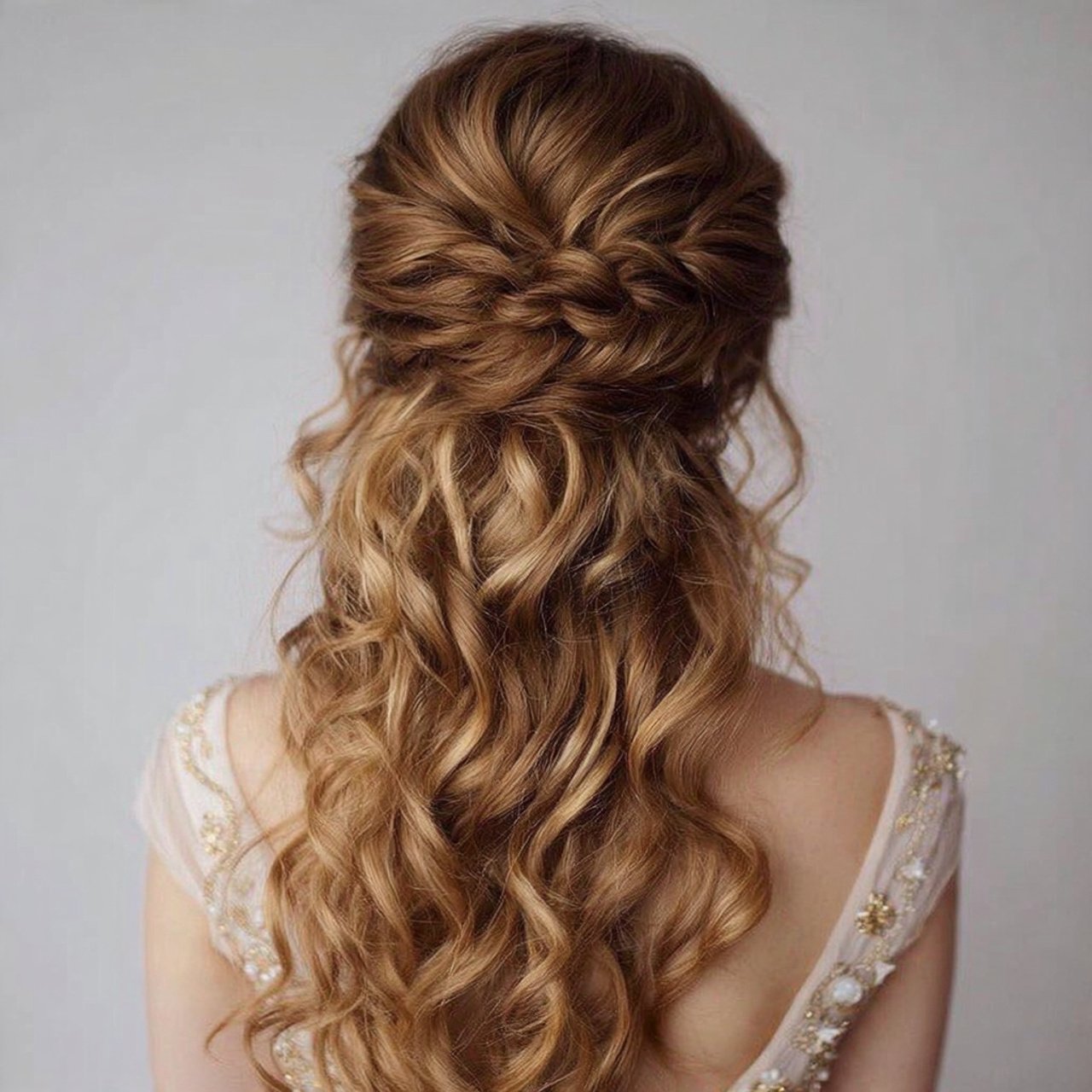 classic half up soft curls prom hairstyles