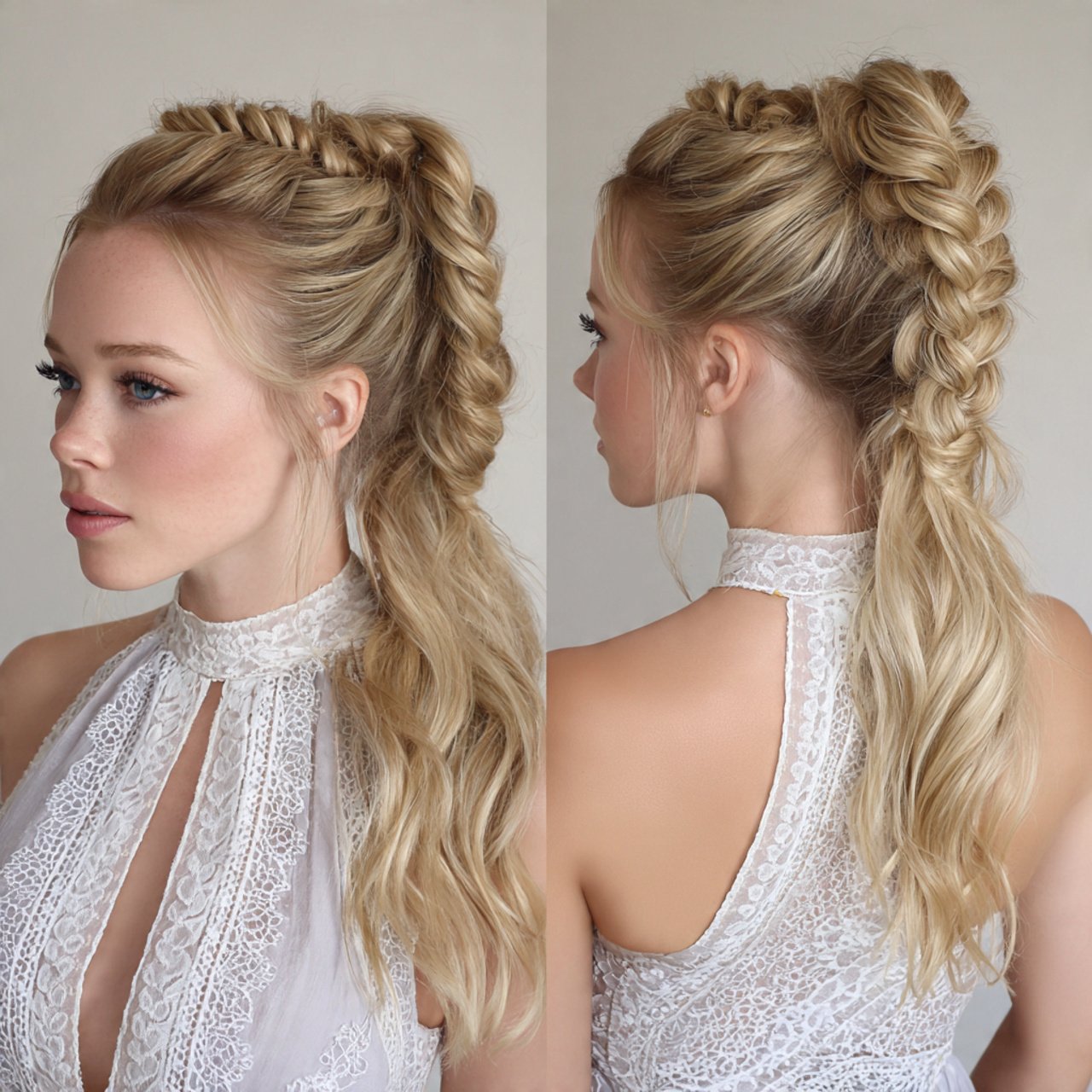 classic high braided ponytail hairstyles