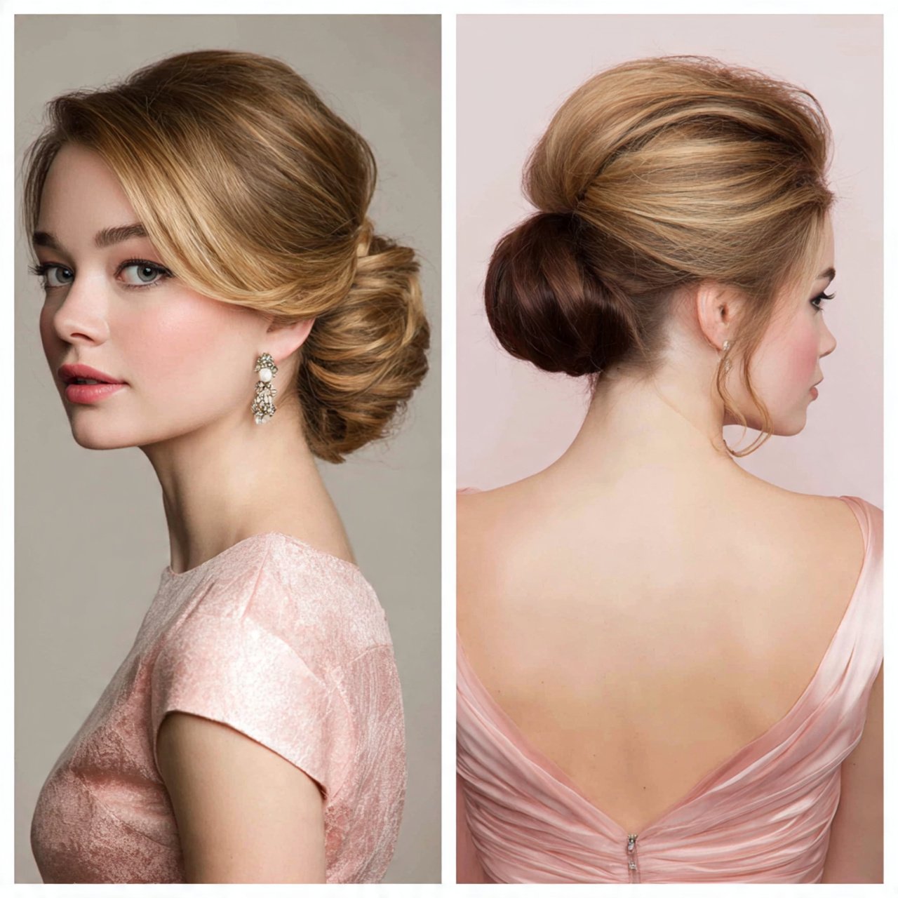 classic low chignon prom hairstyles