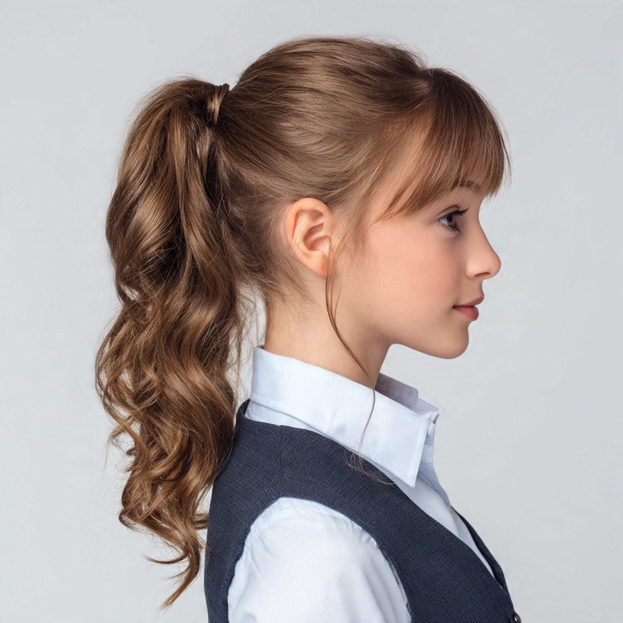 classic ponytail easy school hairstyle on a teenag