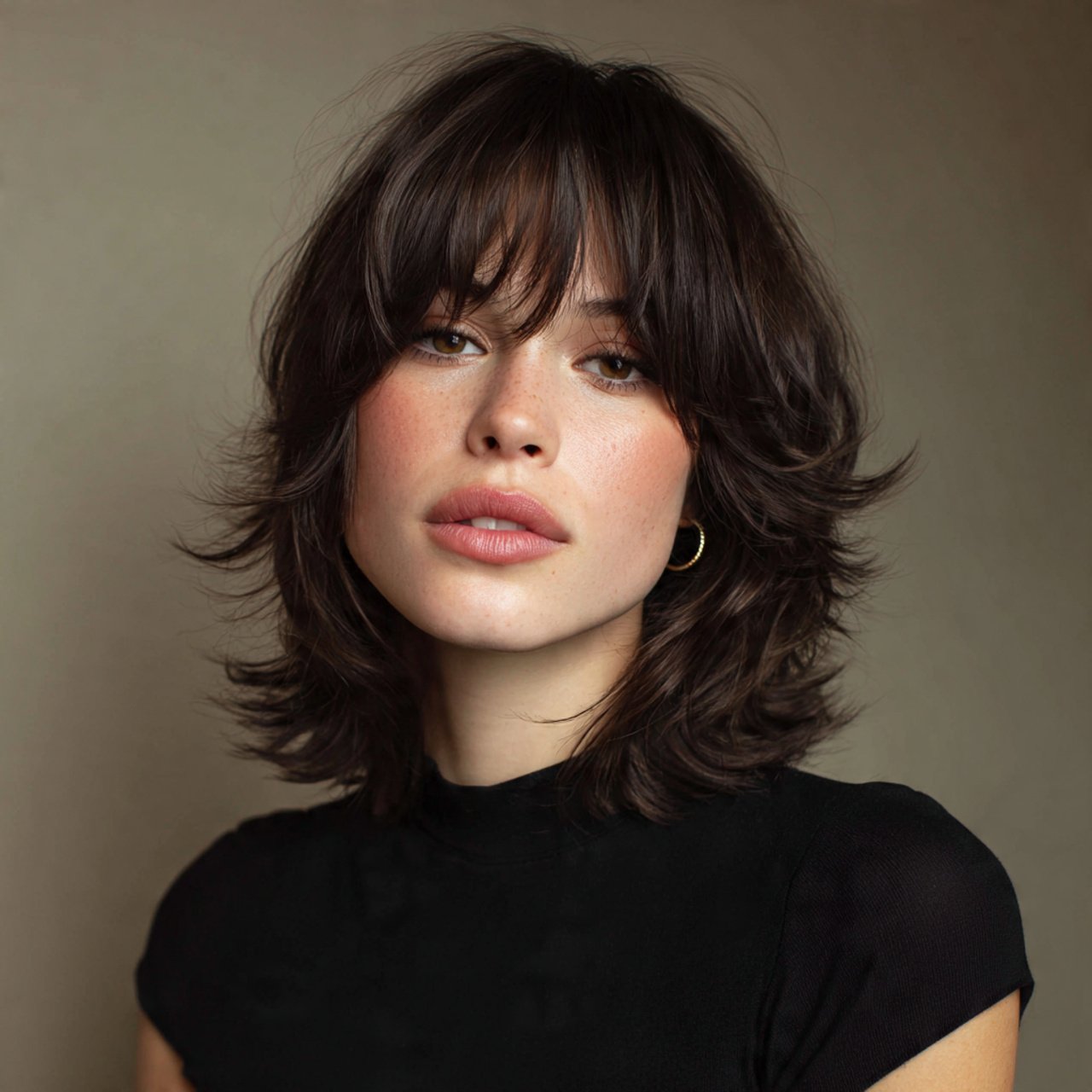 17 Short Curtain Bangs Ideas for a Fresh, Trendy Look 2 classic short curtain bangs layered hairstyle