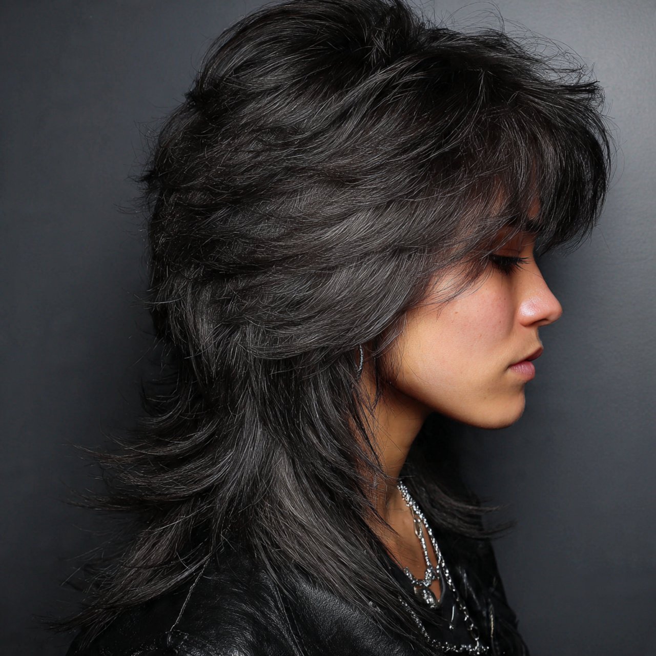 classic wolf cut long hairstyle