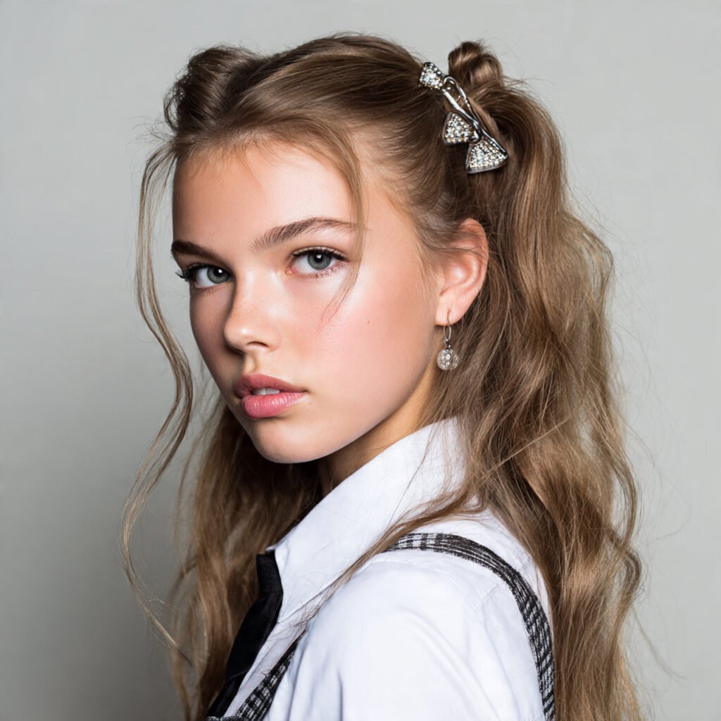 claw clip cute hairstyles for school