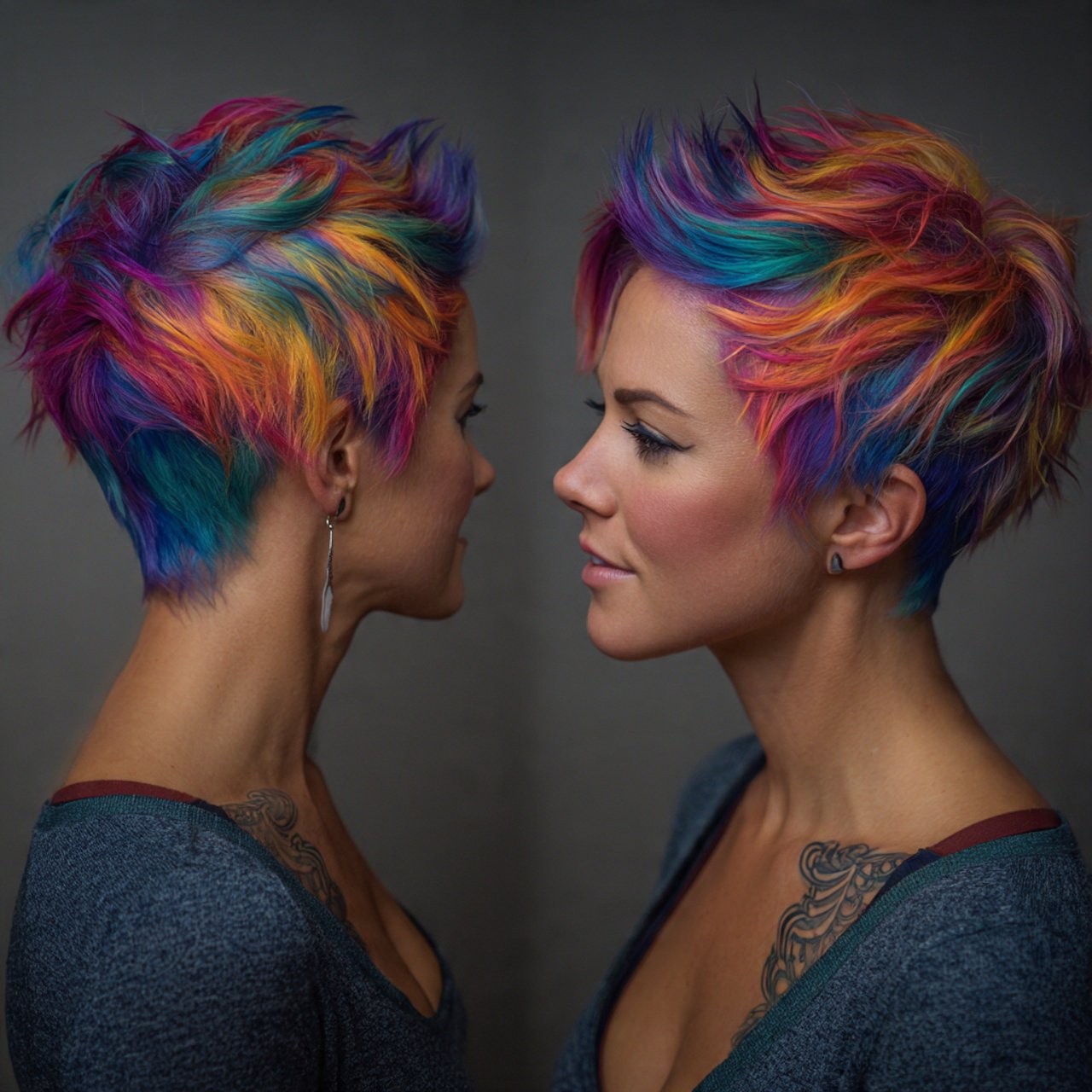 13 Wolf Cut Hair Ideas: Trendy Layered Styles Guide 11 colored wolf cut hair