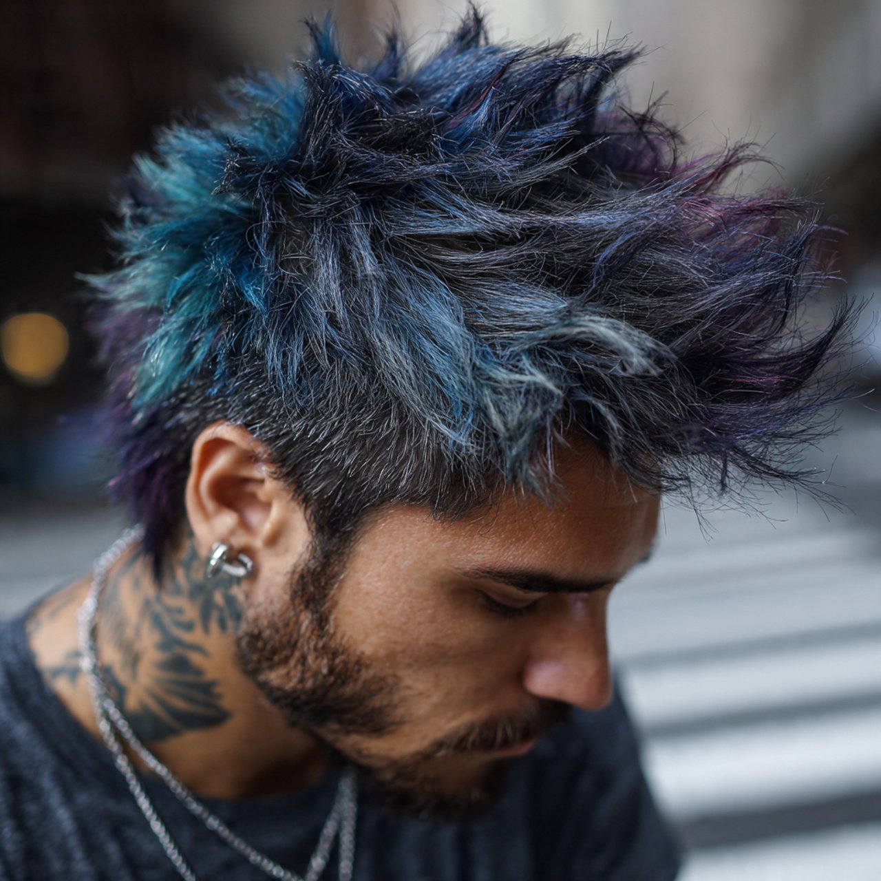 colored wolf cut men