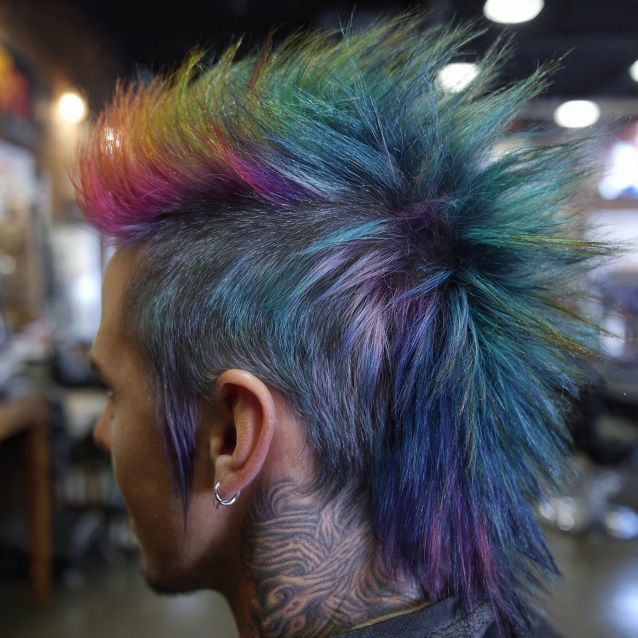 colored wolf haircut hairstyle