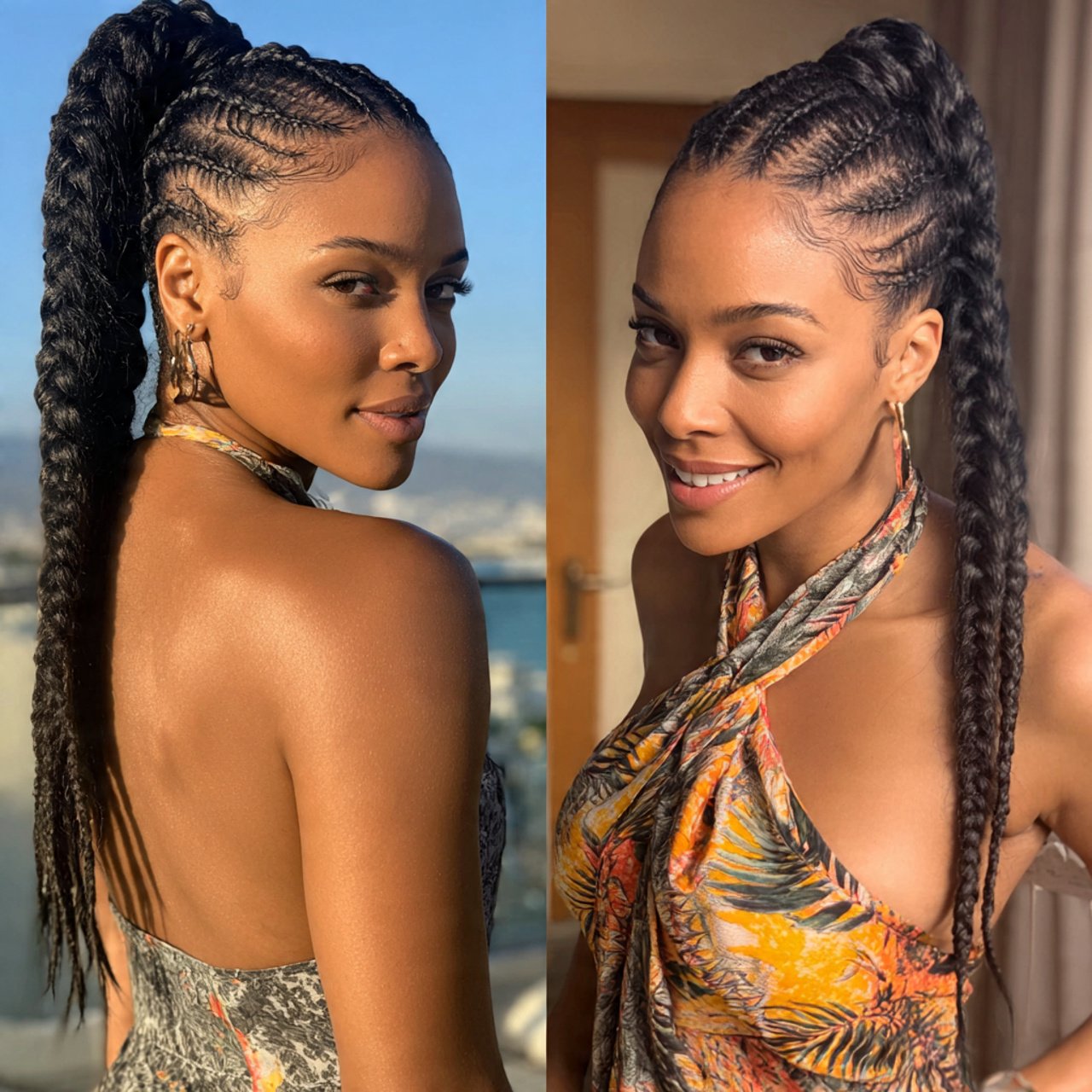 cornrow braided ponytail hairstyles 1