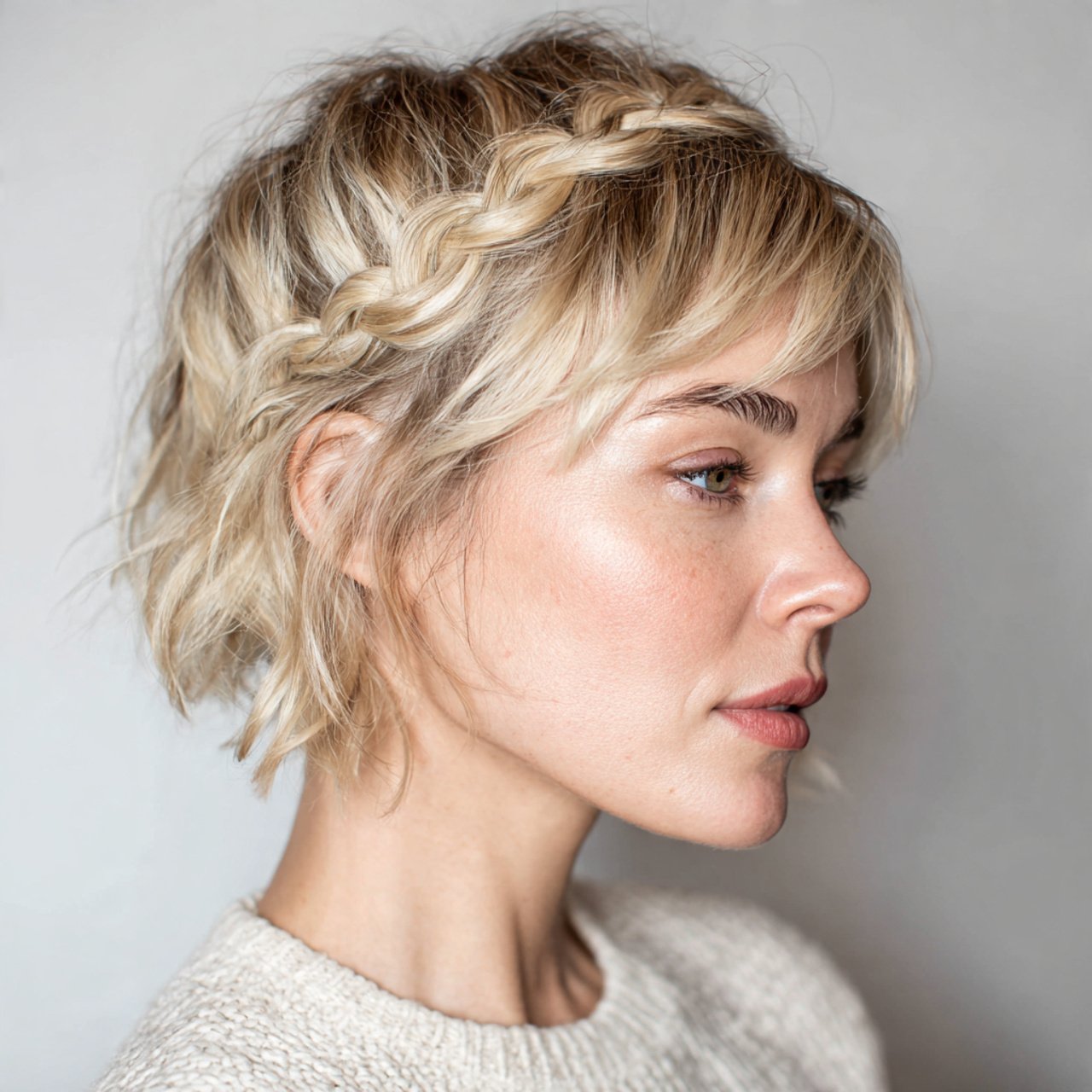 crown braid hairstyles for short hair
