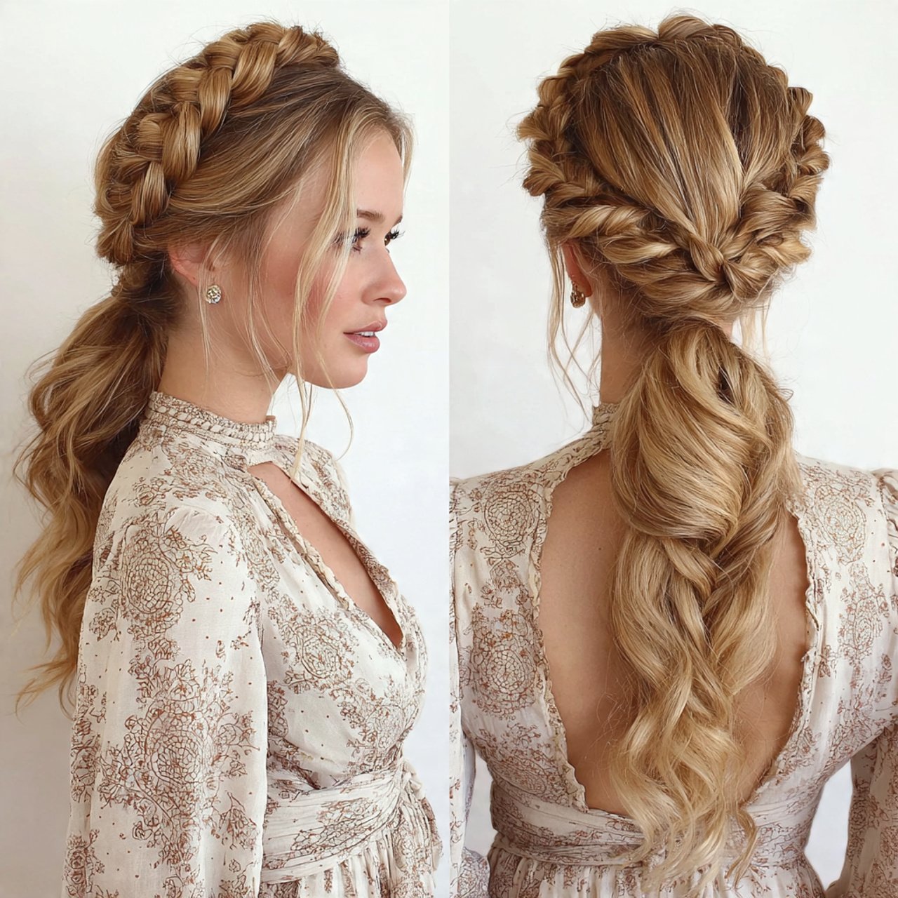 crown braided ponytail hairstyles