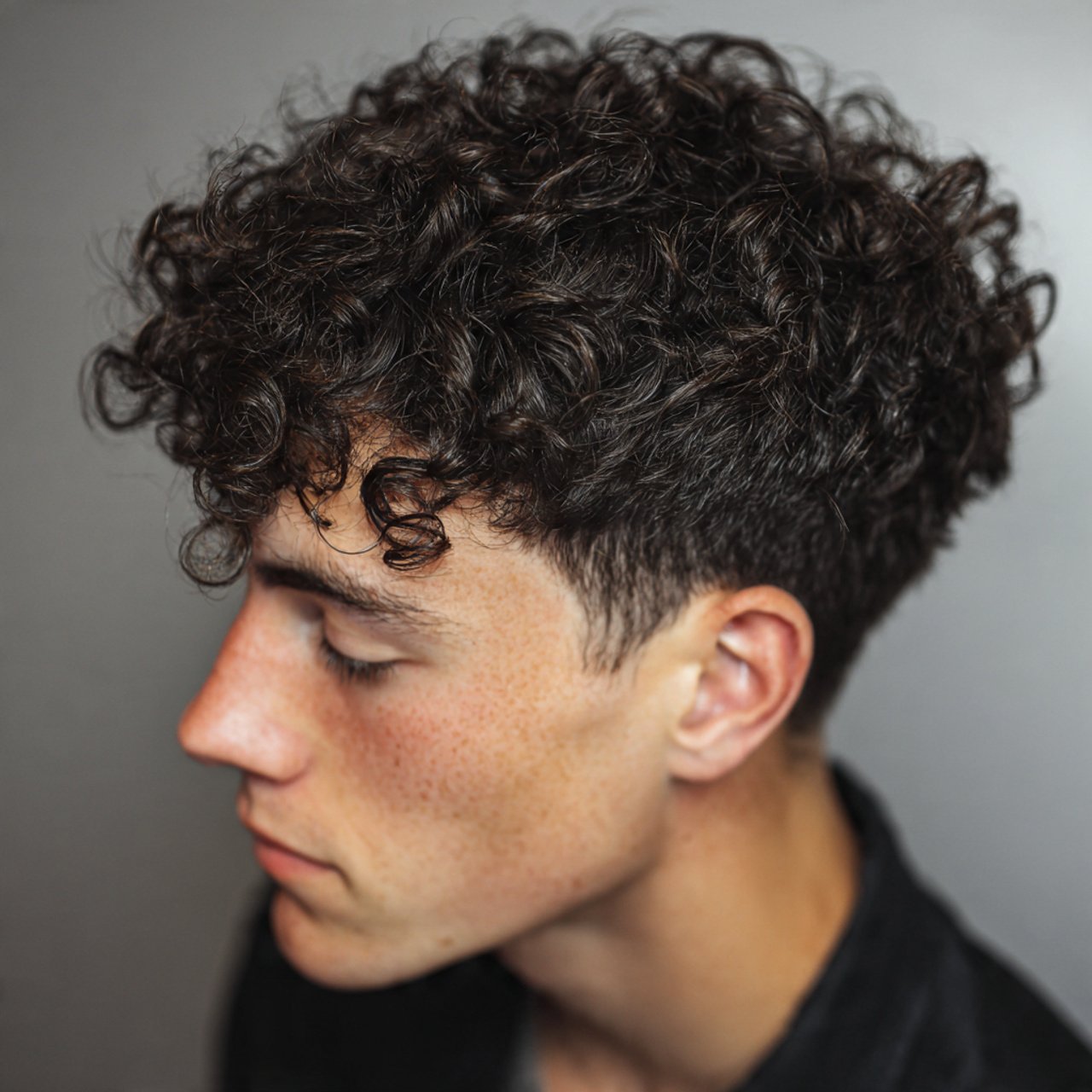 curly caesar cut for men