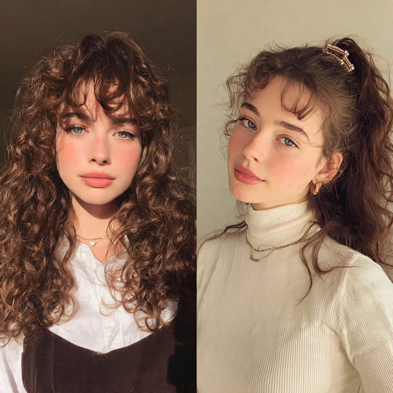 curly claw clip hairstyles