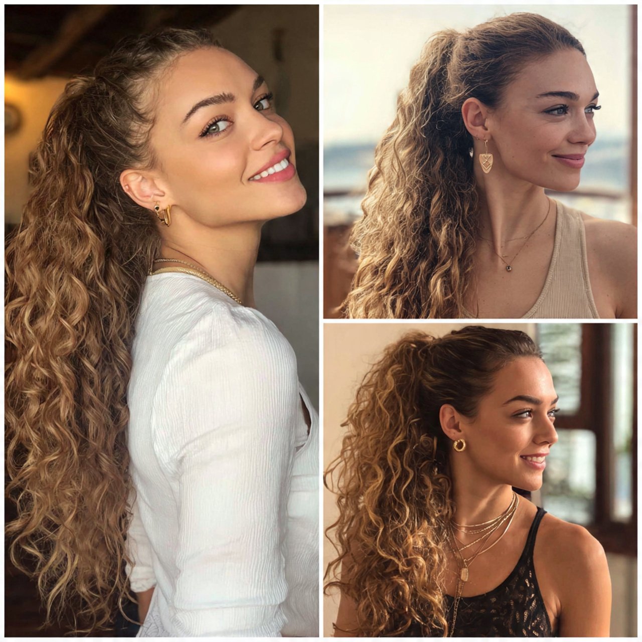 curly easy ponytail hairstyles multiple variations