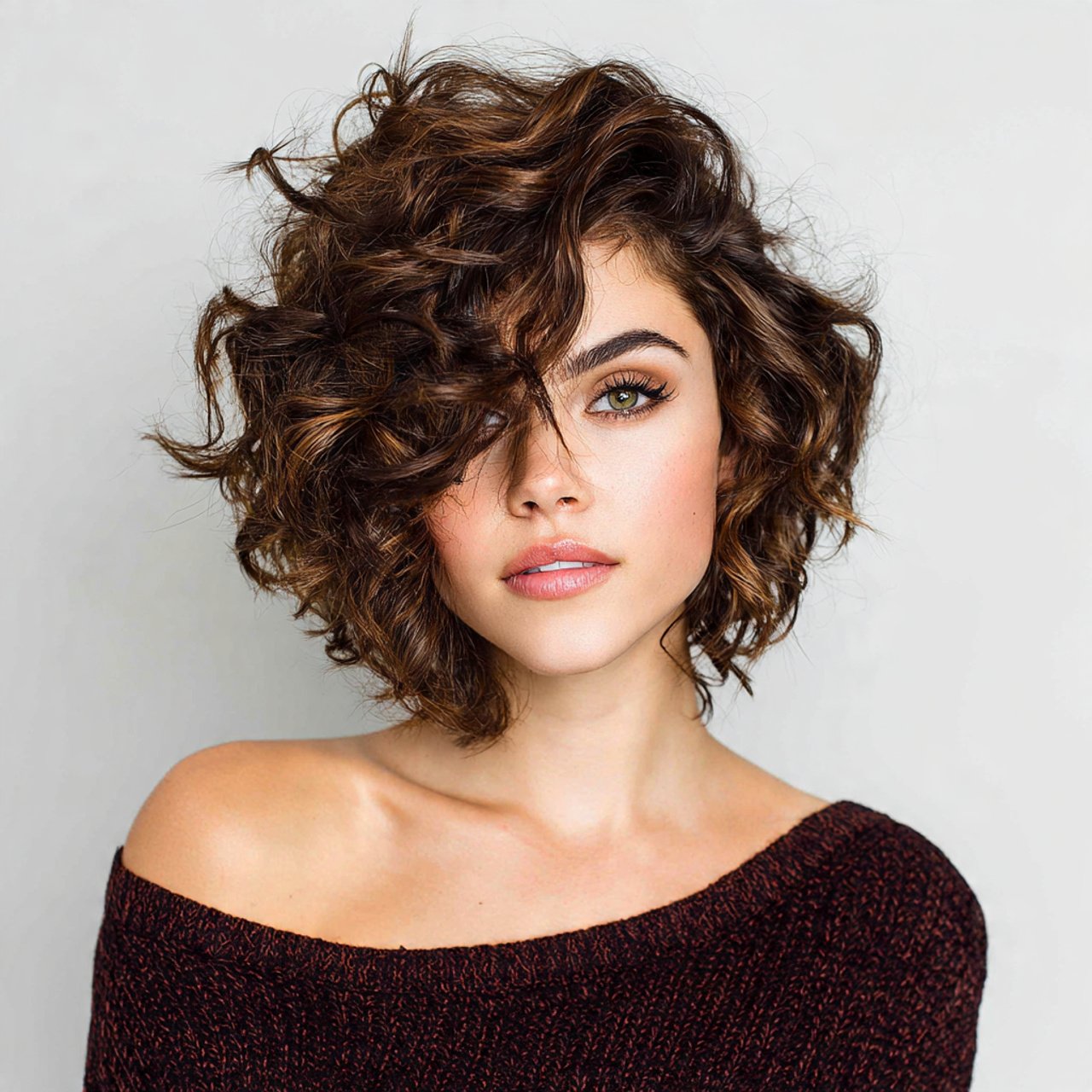 curly inverted bob hairstyle