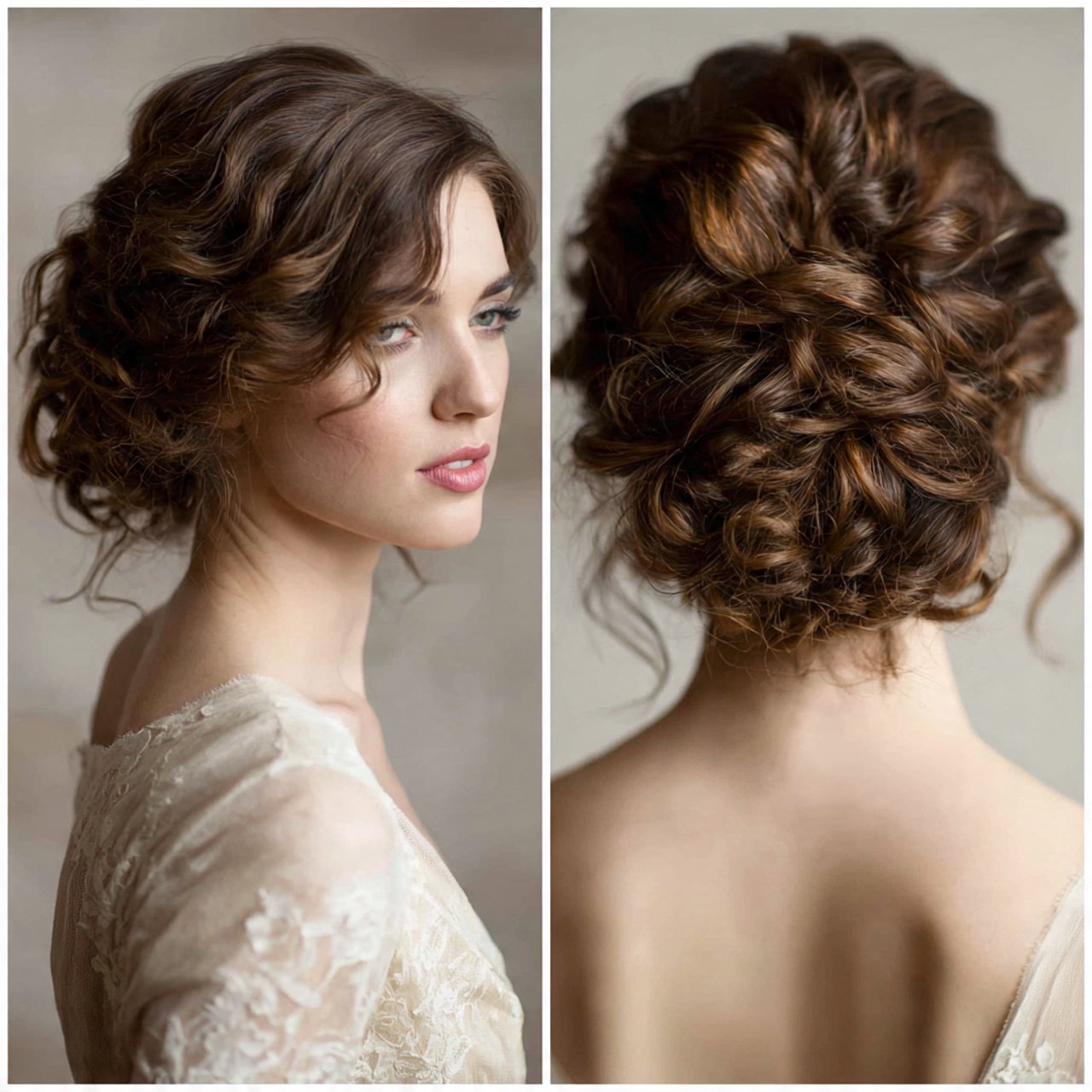 curly low bun hairstyles