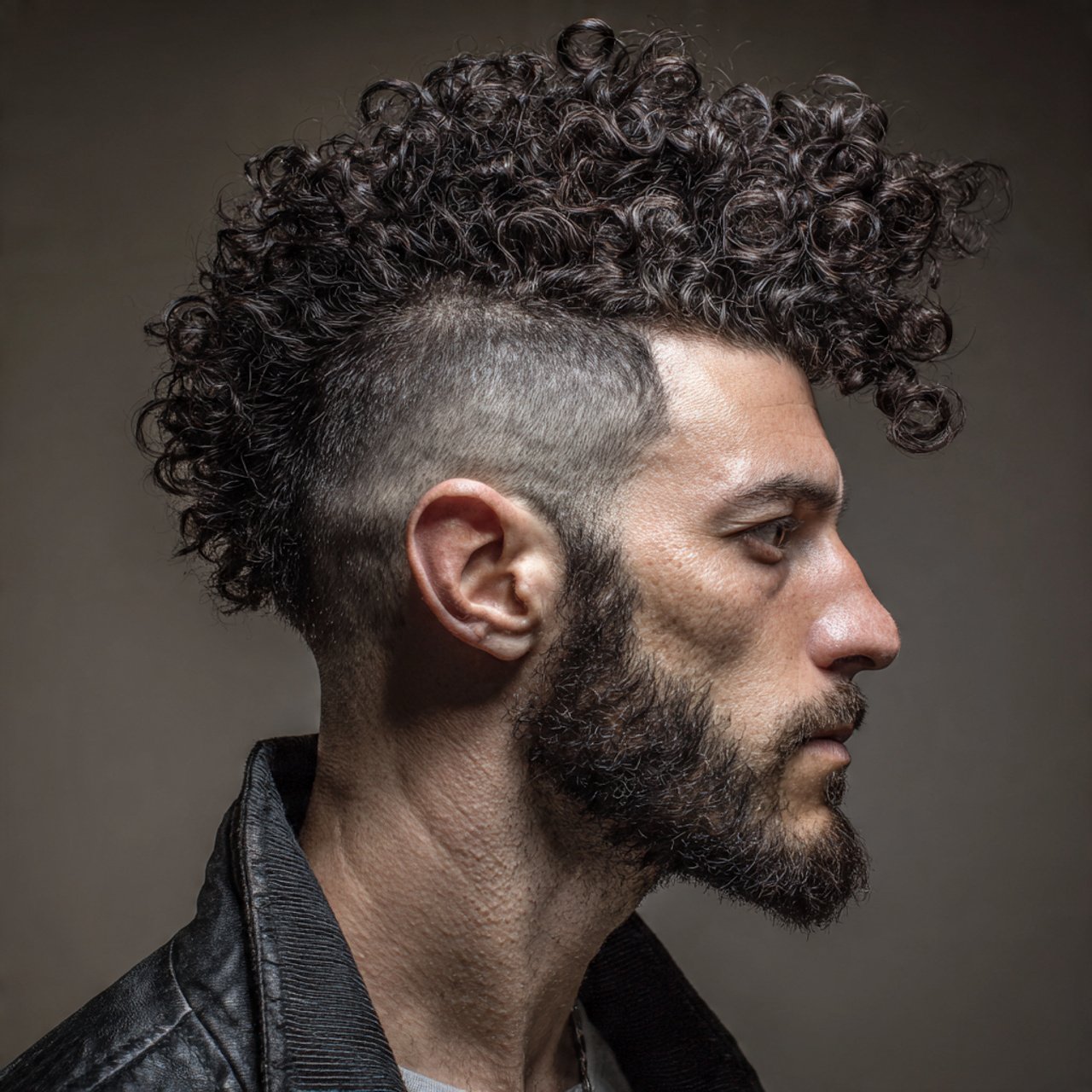 curly mohawk fade for men