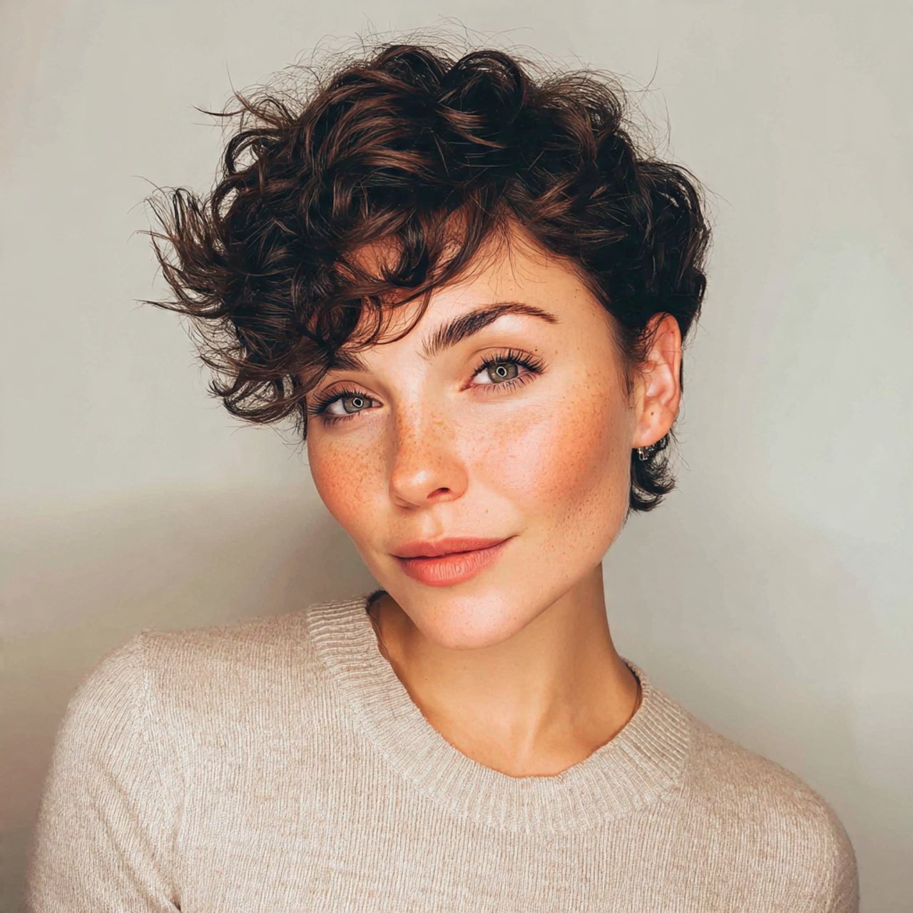curly pixie cut for short hair