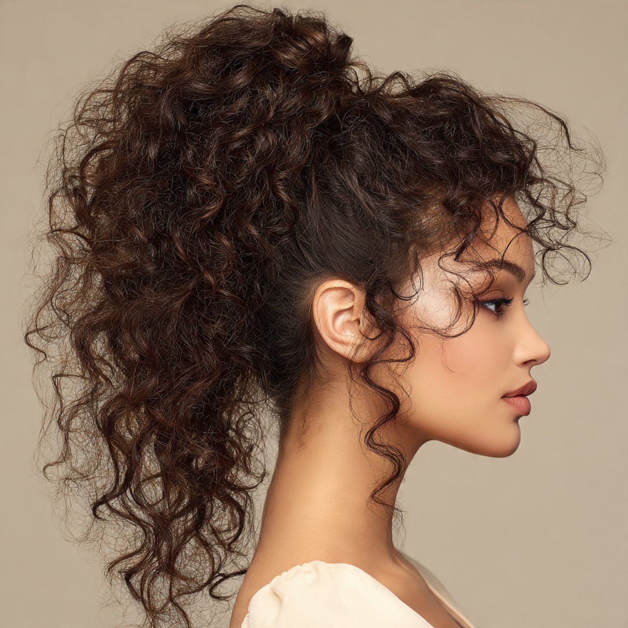 curly ponytail hairstyles showcasing voluminous cu