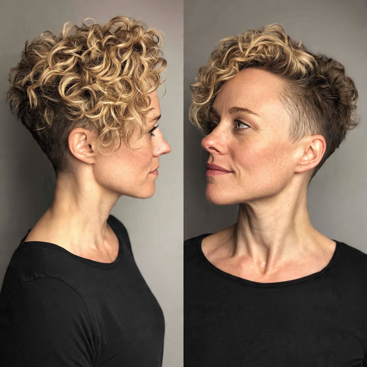 curly undercut for short hair