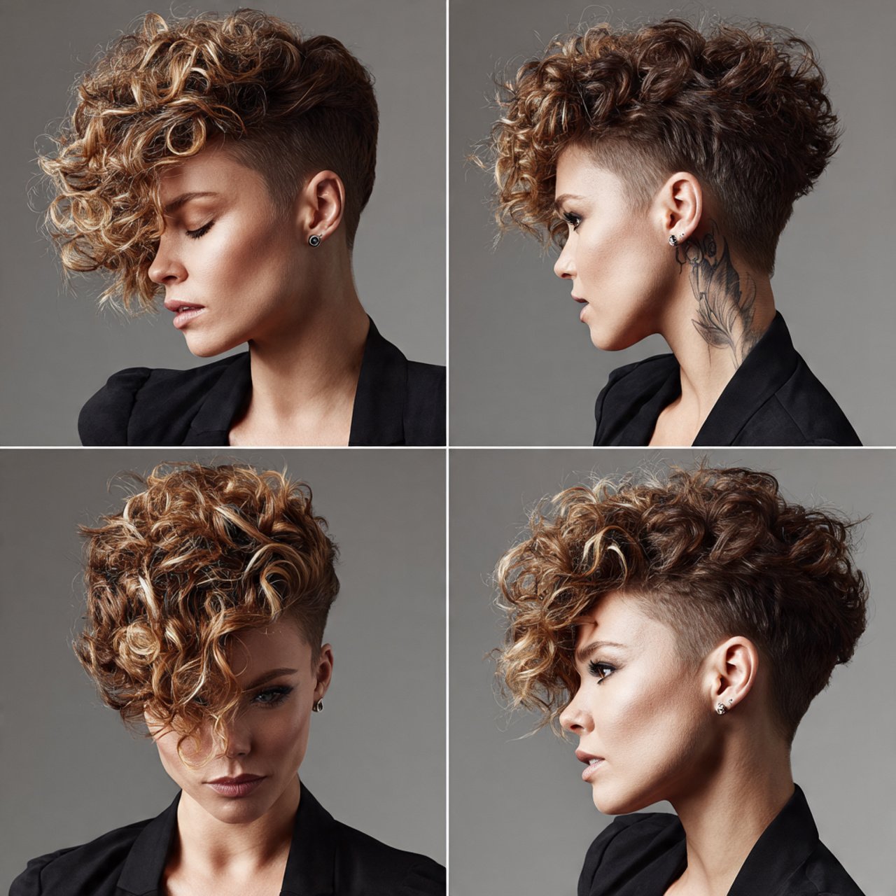 curly undercut hairstyles for short curly hair mul