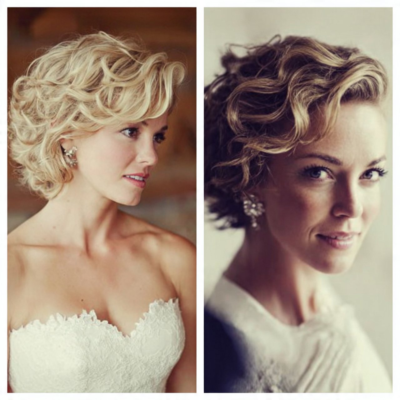 curly wedding hairstyles for short hair