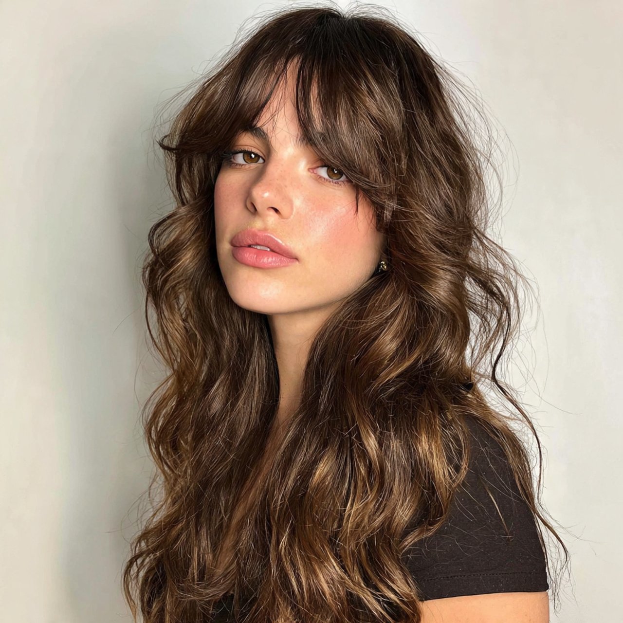 curtain bangs hairstyles with long hair