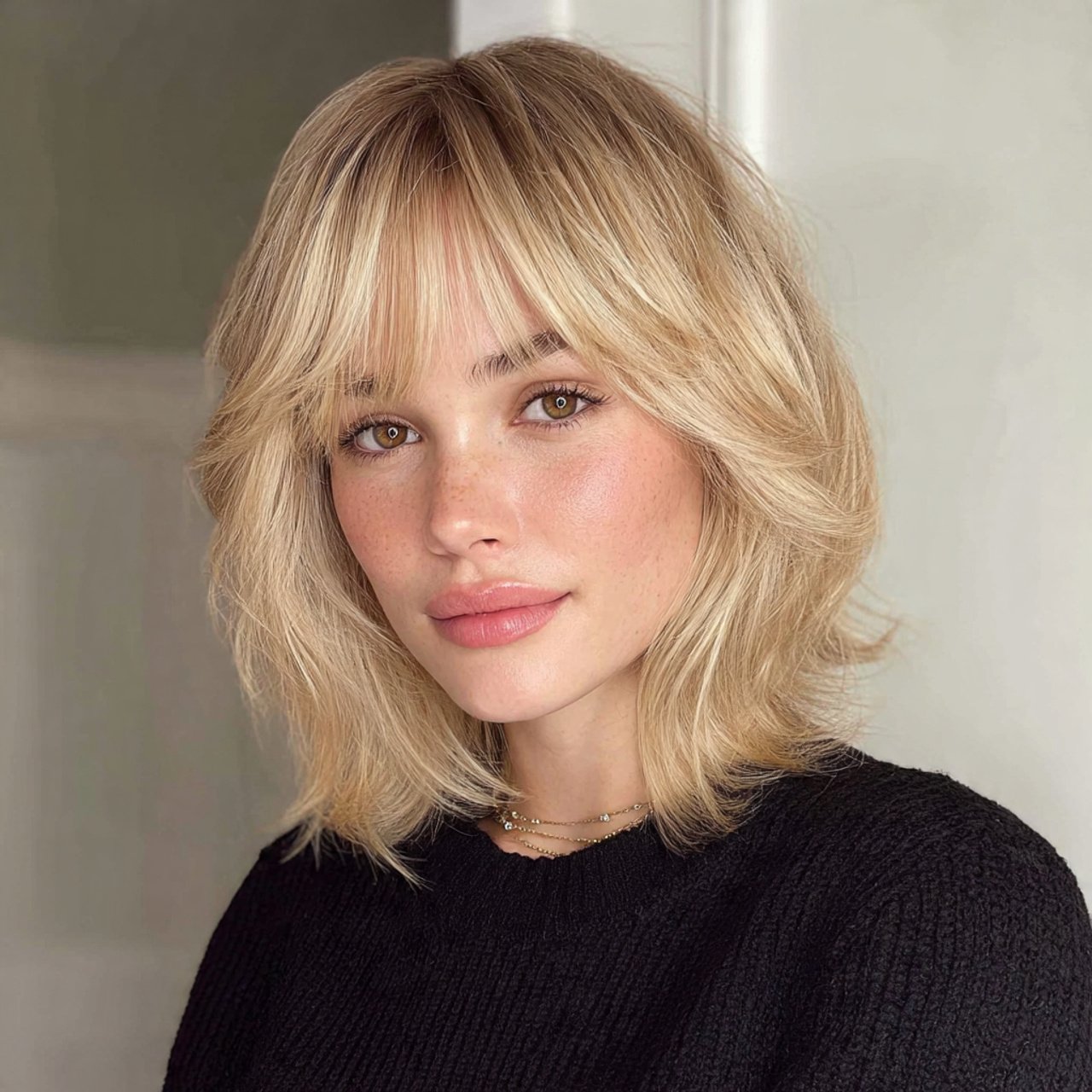 Curtain Bangs with Layers: 13 Trending Hair Ideas 13 curtain bangs layered bob hairstyle