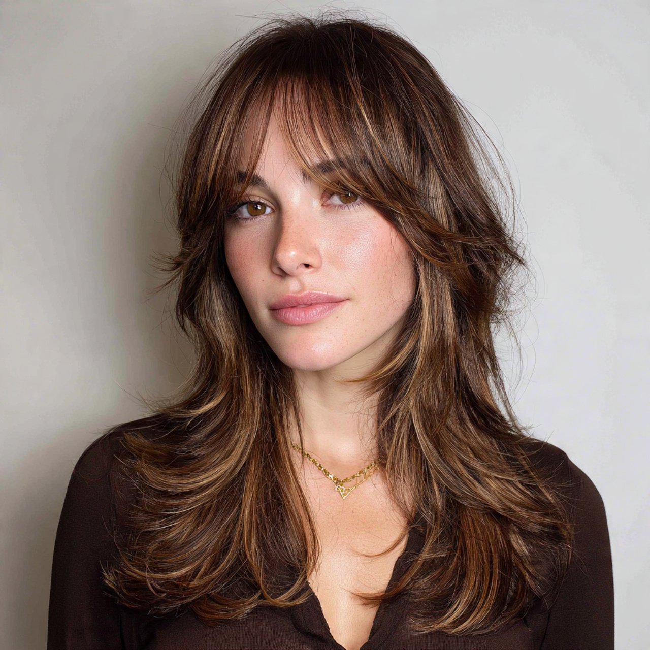 Curtain Bangs with Layers: 13 Trending Hair Ideas 12 curtain bangs with choppy layers hairstyle