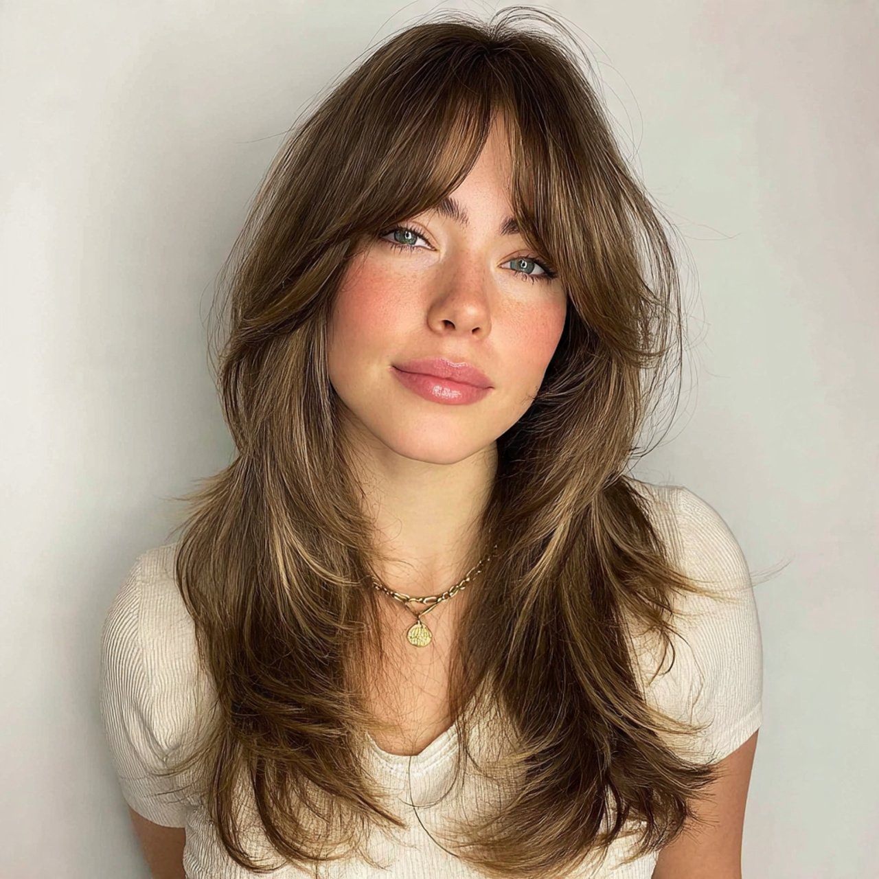 Curtain Bangs with Layers: 13 Trending Hair Ideas 14 curtain bangs with long soft layers hairstyle