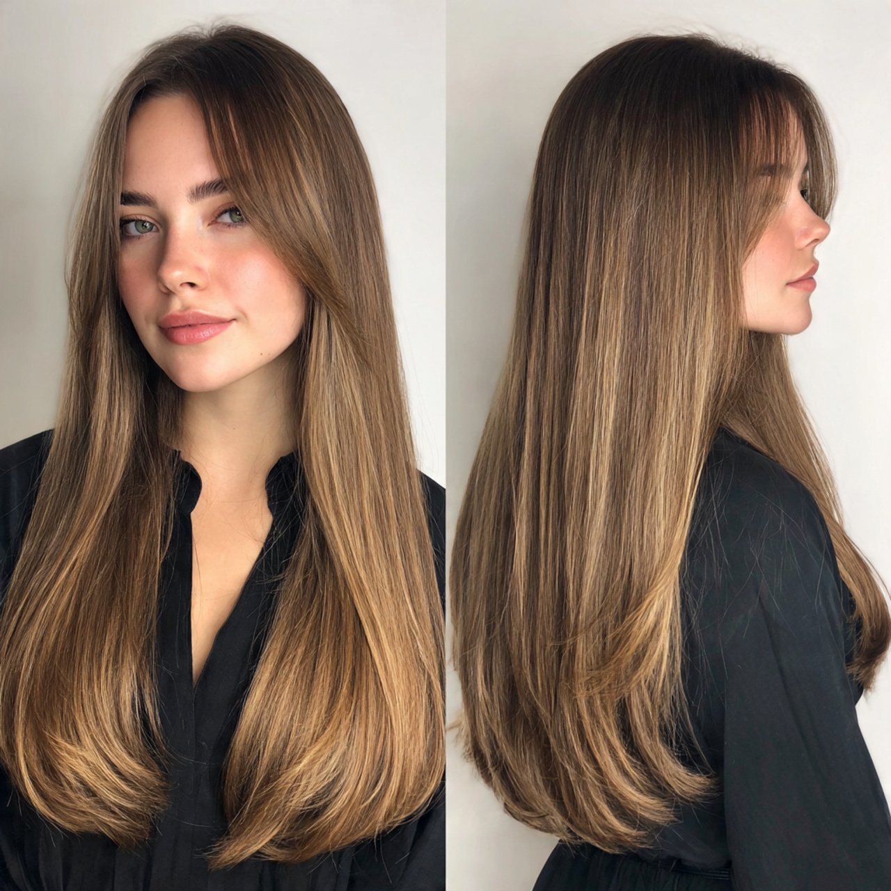 Curtain Bangs Tutorial: 13 Trending & Pro Tips Guide That you'll love 3 curtain bangs with long straight hair hairstyle