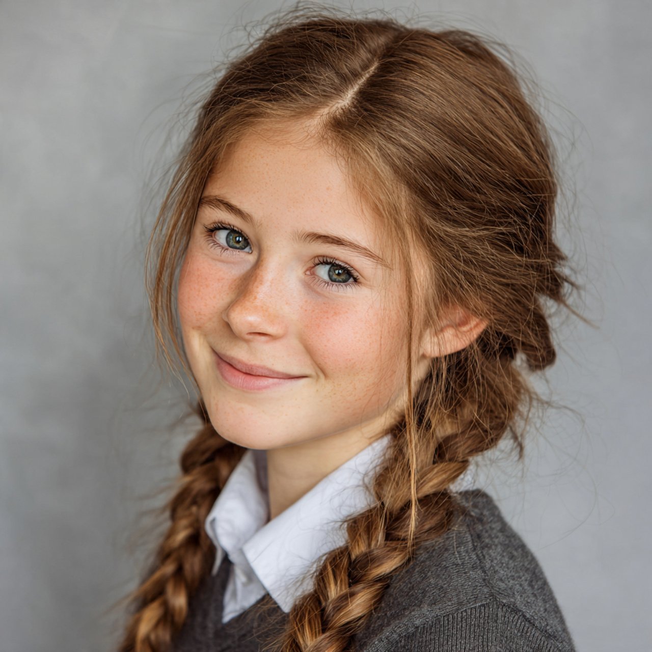 cute side braid school hairstyle on a teenage girl