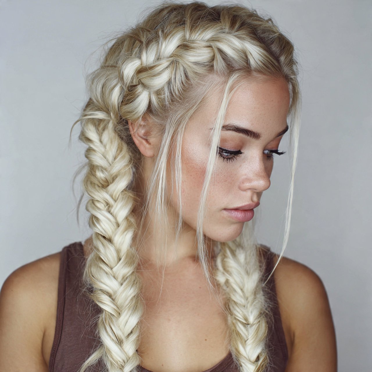 double dutch braids hairstyle 1