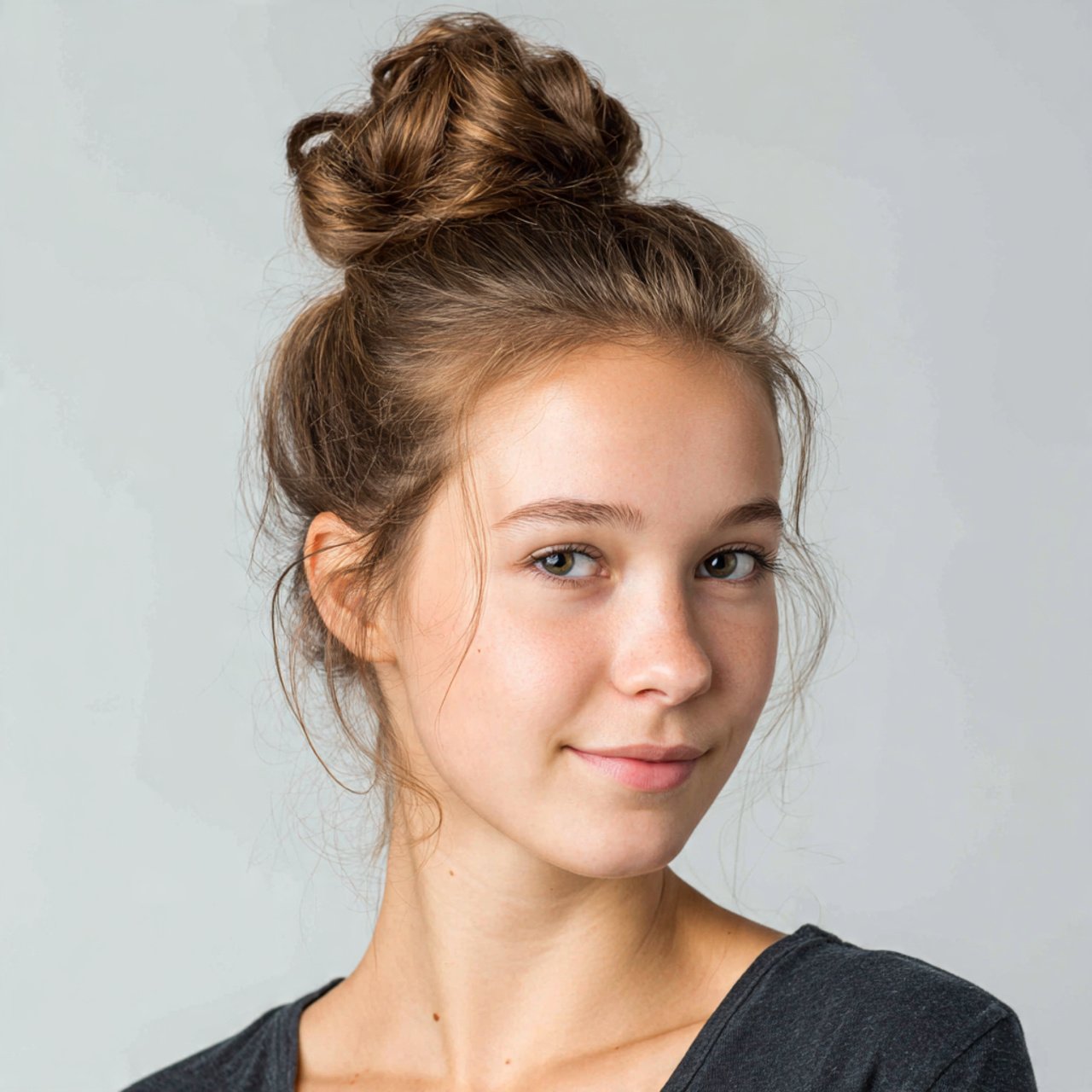 easy high top bun hairstyle for school neat and si