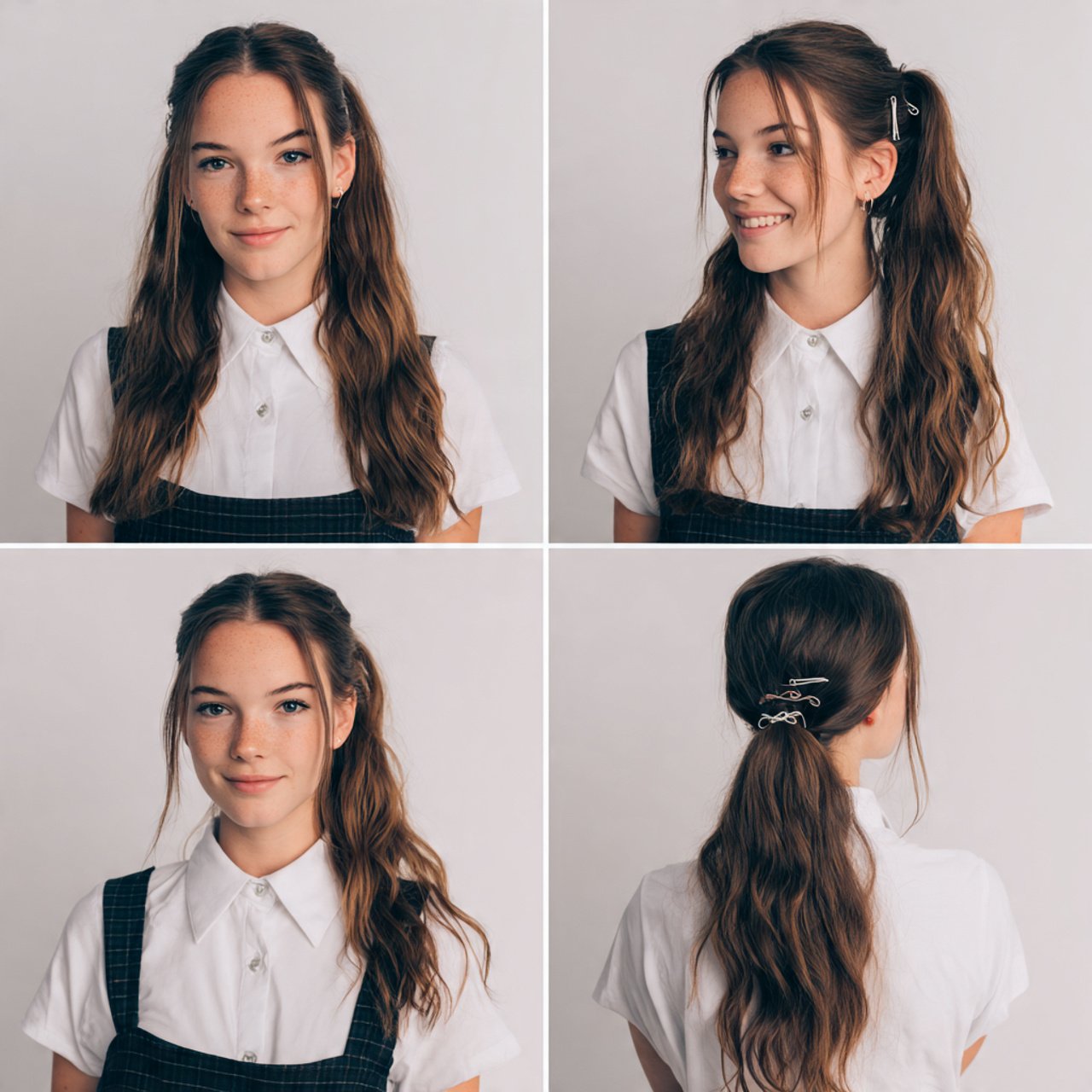 easy school hairstyles using claw clips step by st
