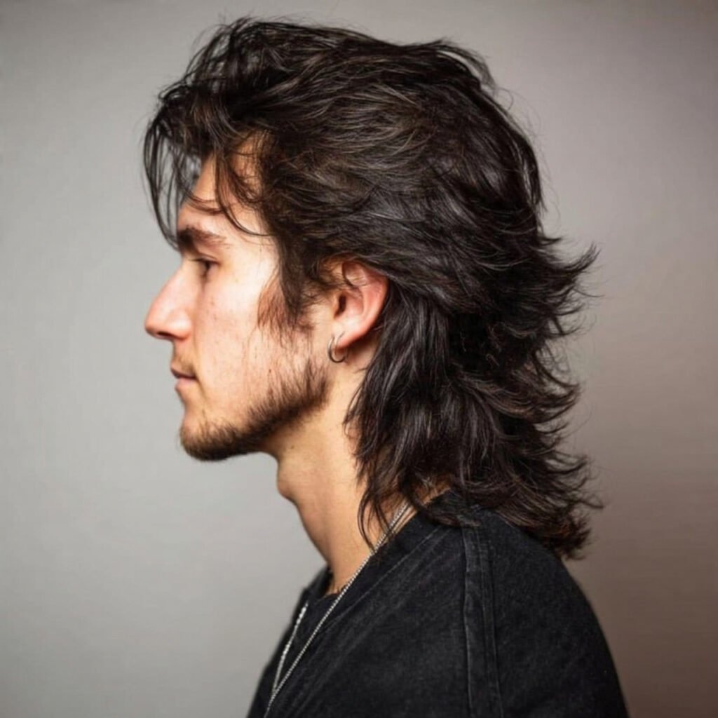 feathered long wolf cut hairstyle