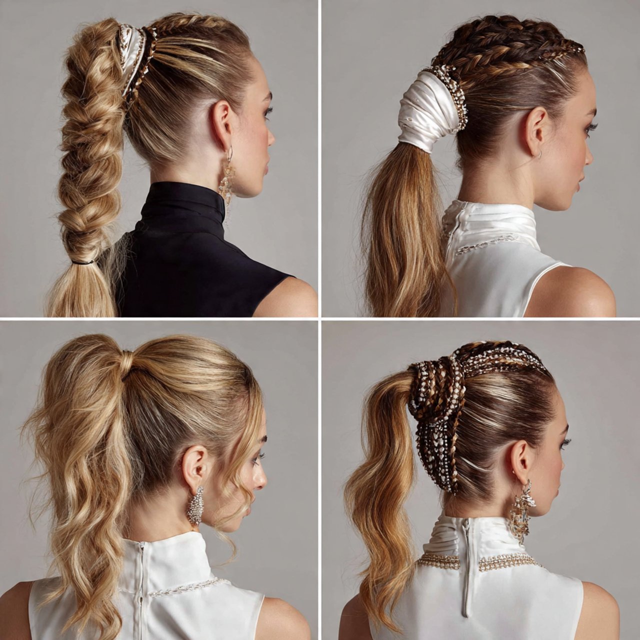 hairstyles for ponytails with hair wrap showcasing