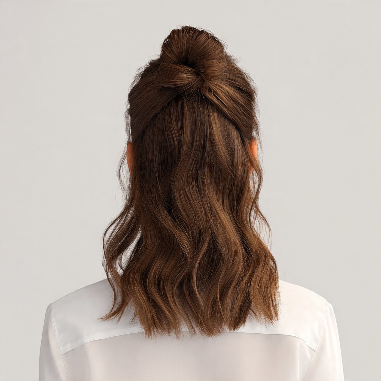 half up bun hairstyle for school neat and cute sin 1