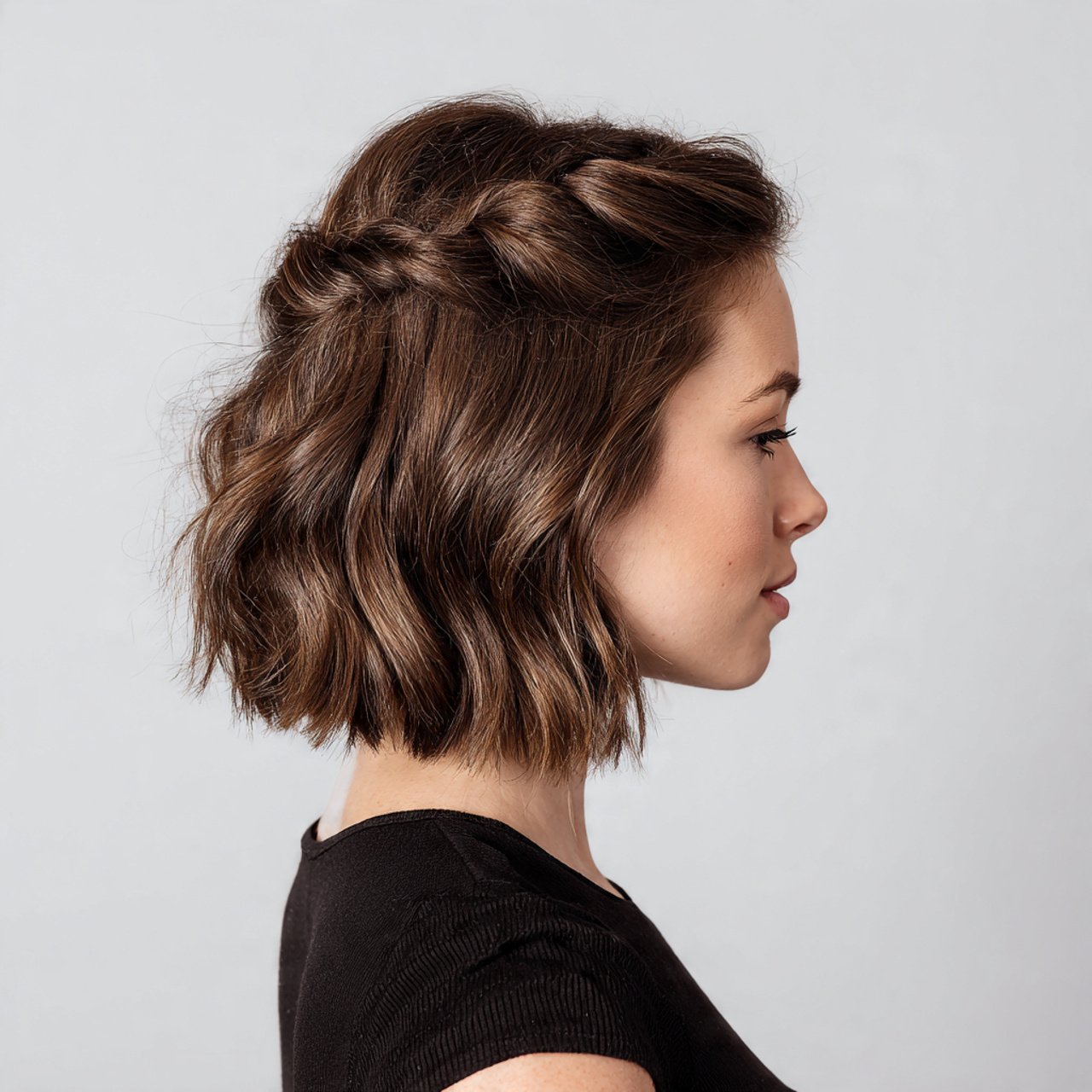 half up hairstyle for short hair hair tutorial sty