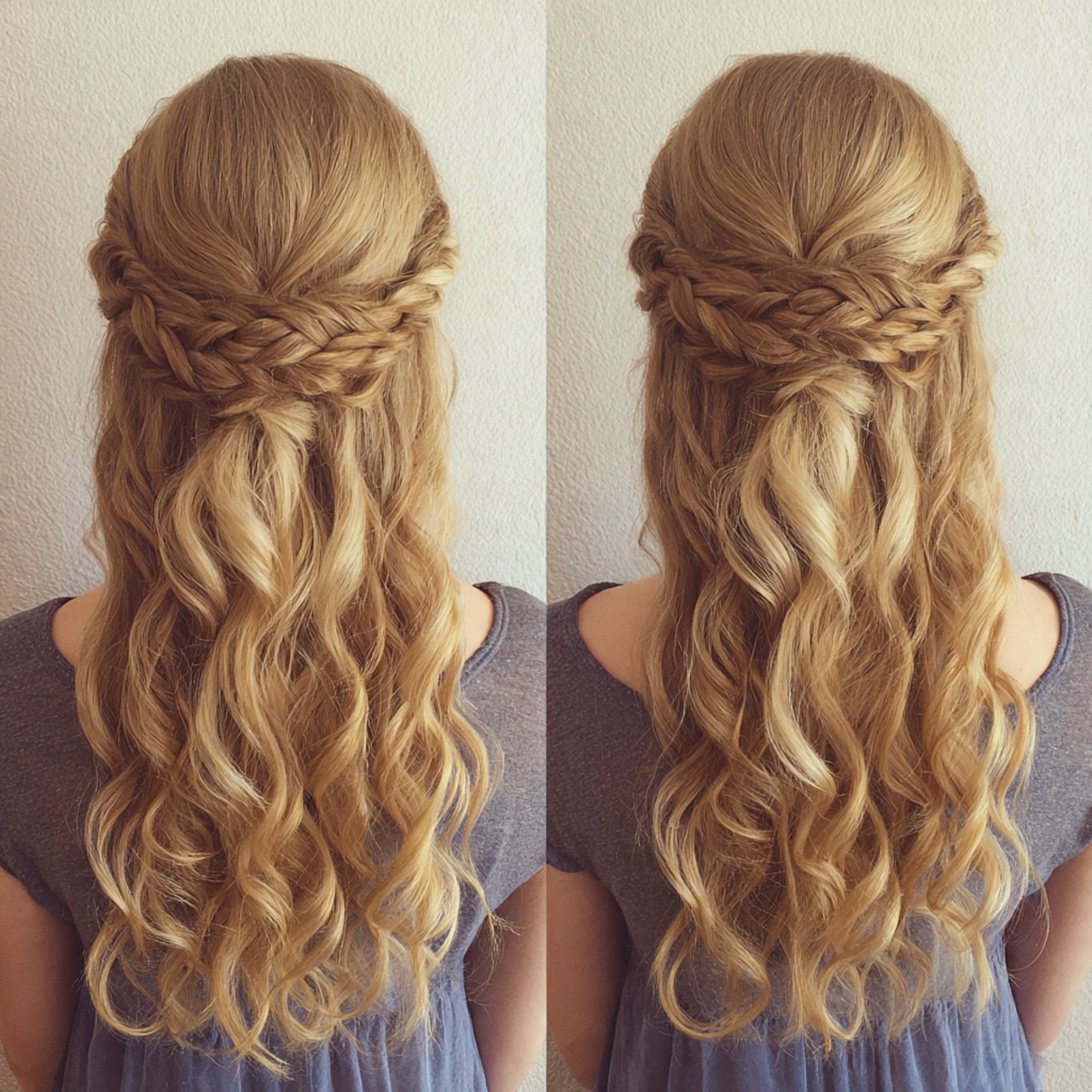 half up half down easy hairstyles for school