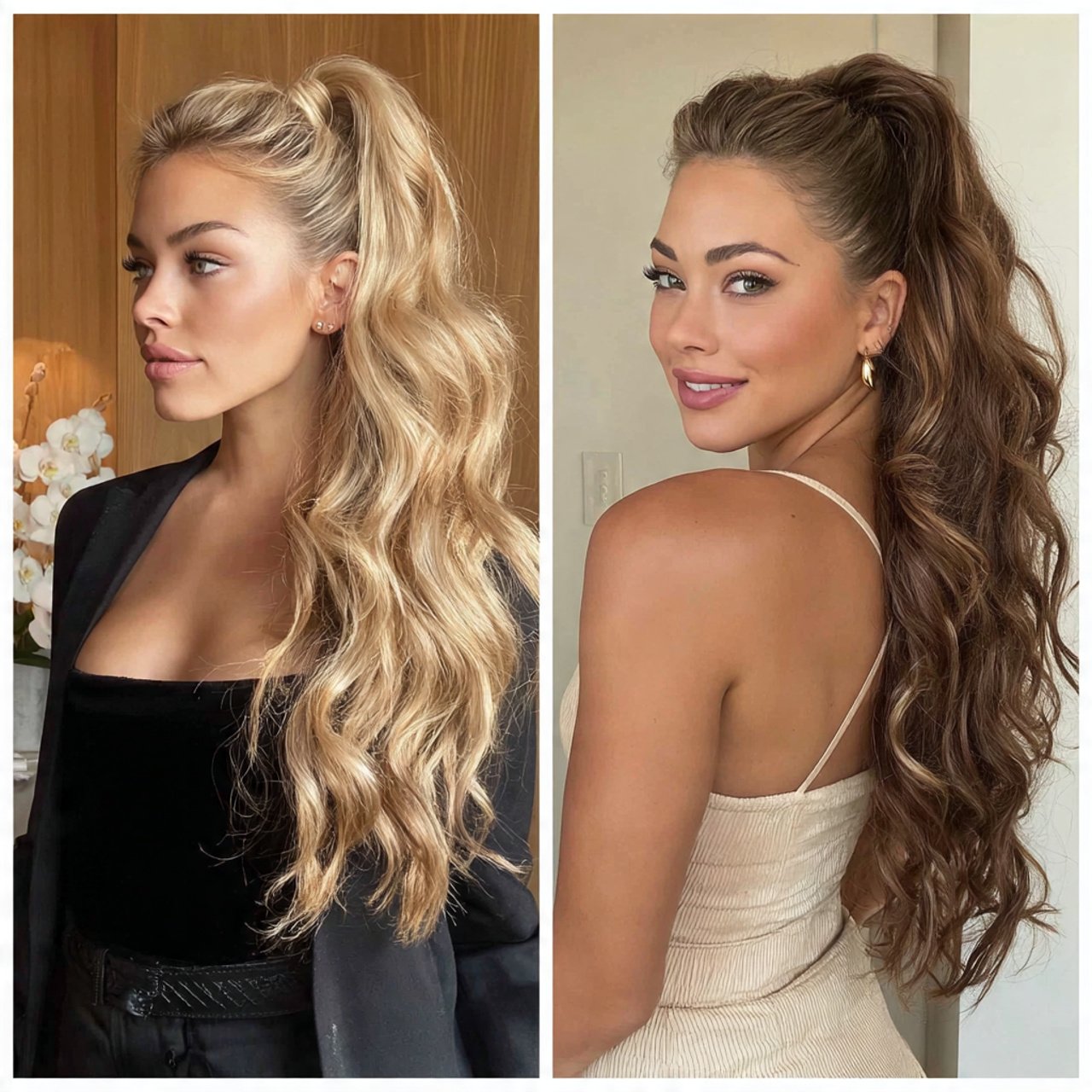 half up high ponytail hairstyles 1