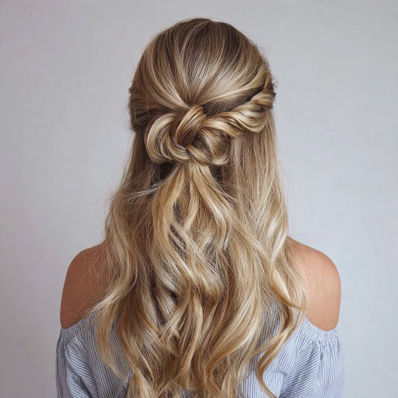 half up knot hairstyles
