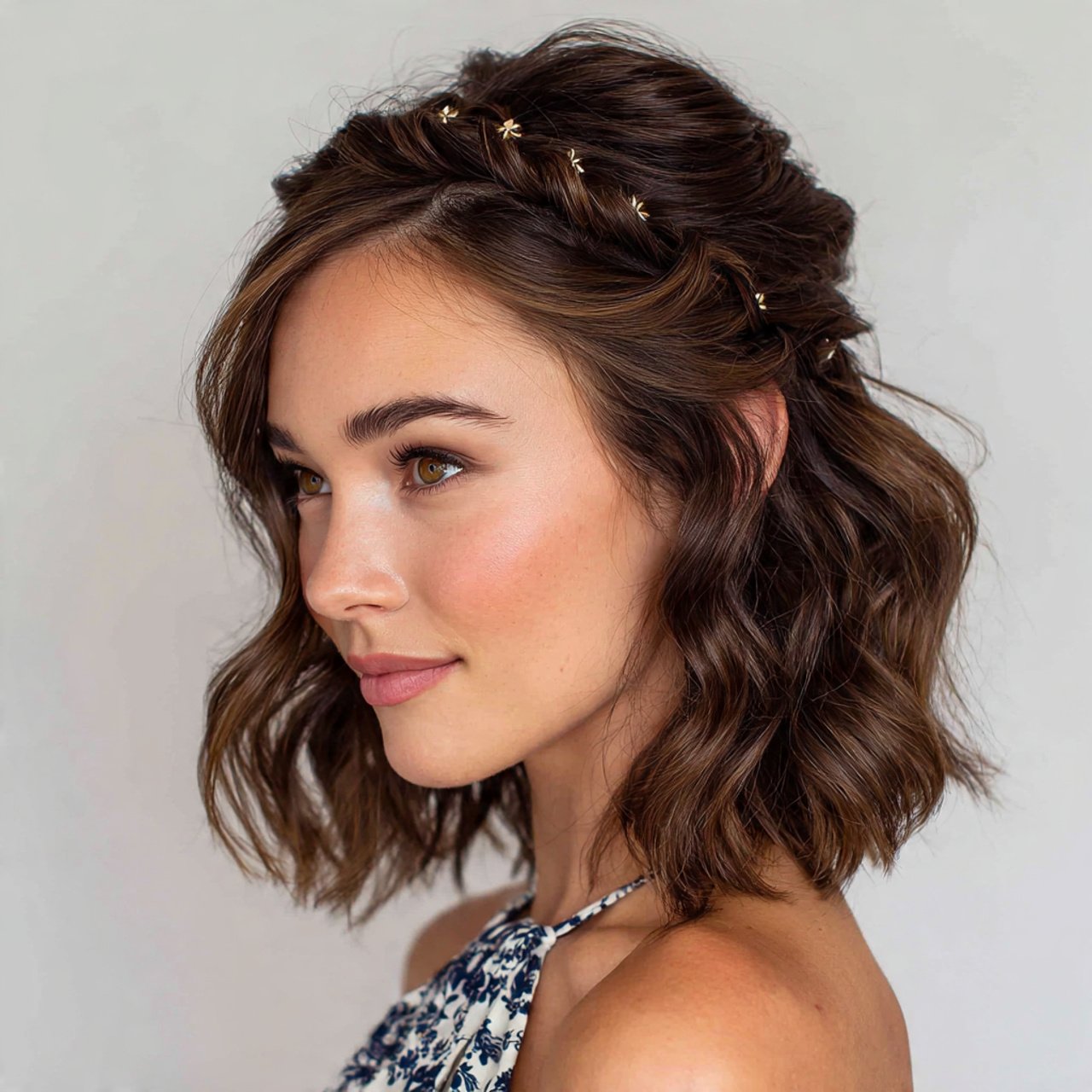 half up mini twist style prom hairstyles for short