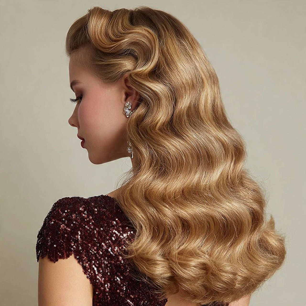 half up retro waves prom hairstyles