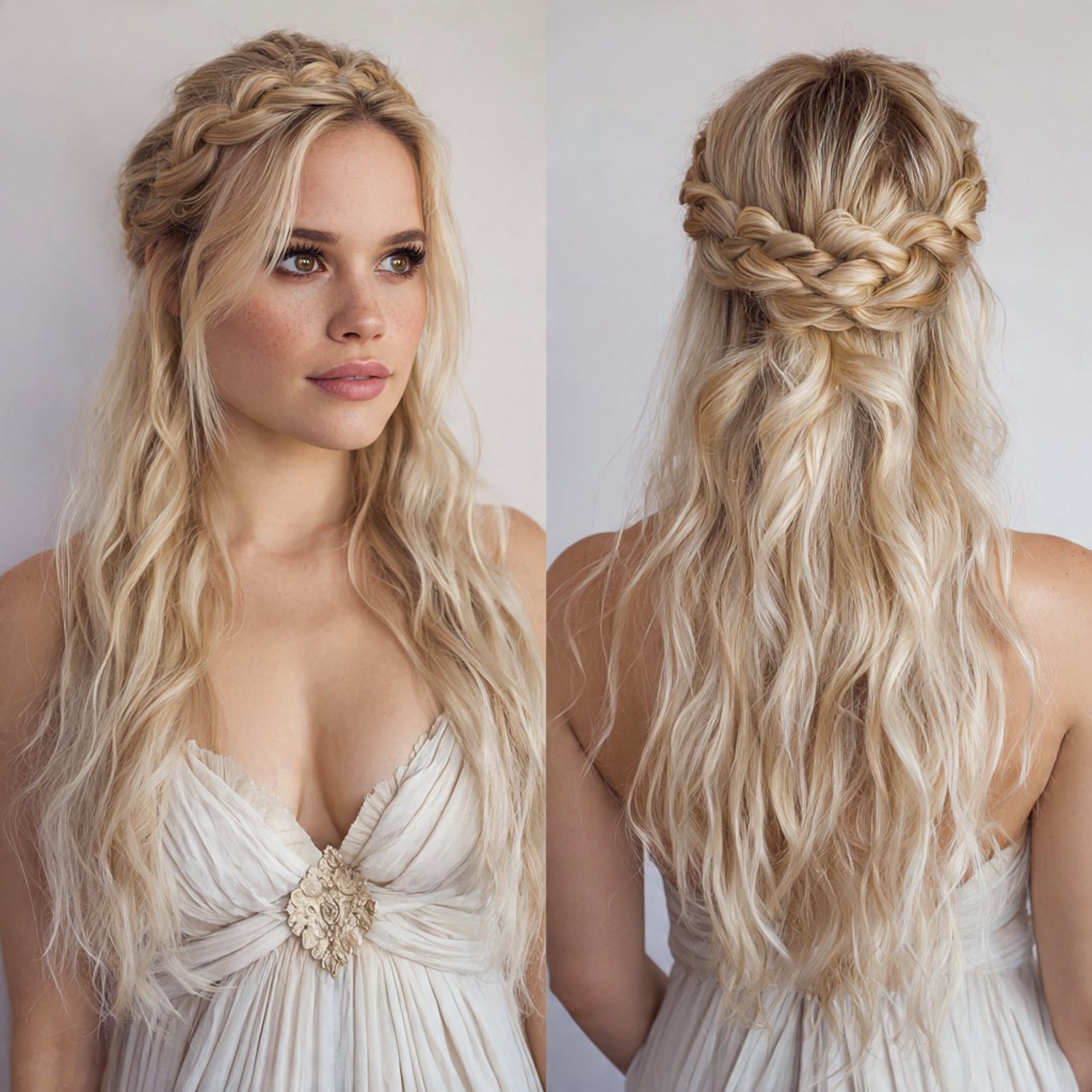 half up twisted crown hairstyles