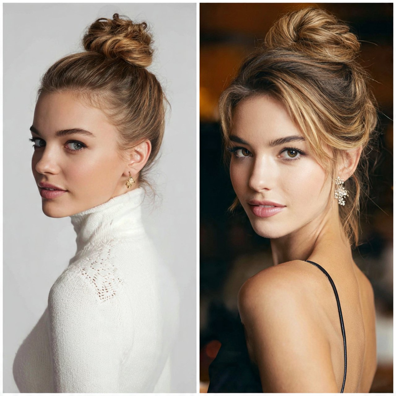 high bun back to school hairstyles