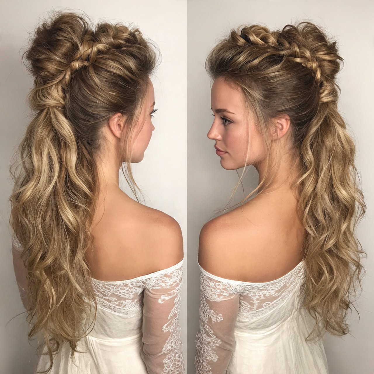 high ponytail with wrapped strand hairstyle 1