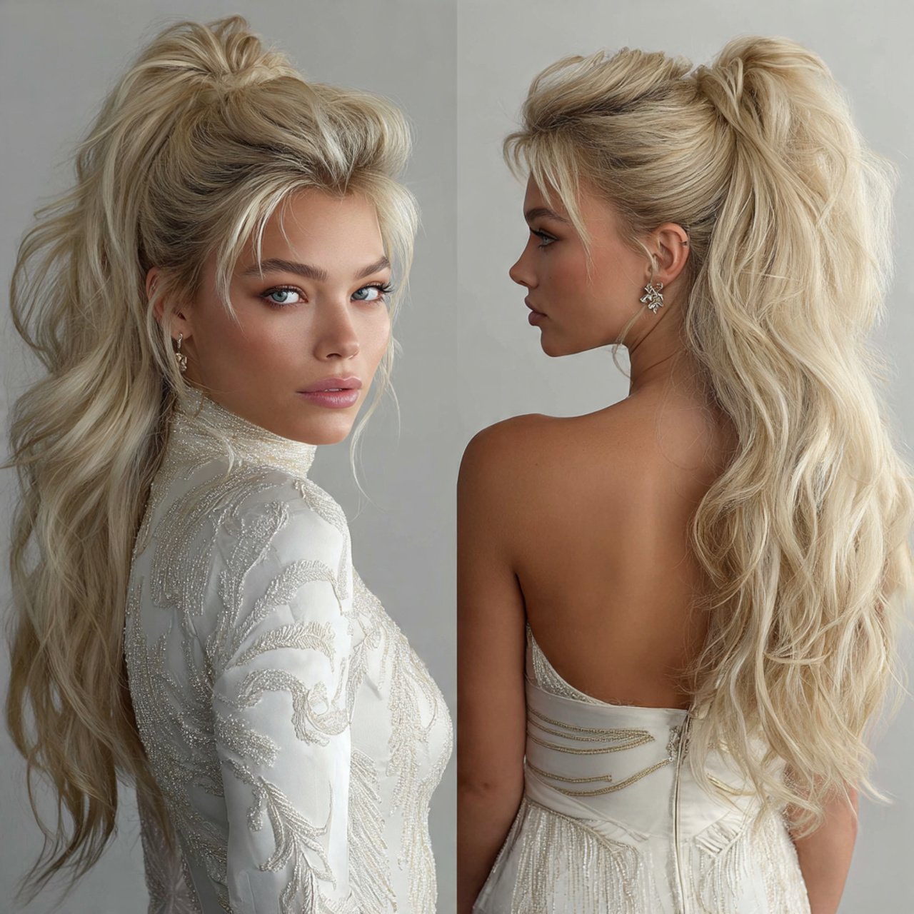 high voluminous ponytail hairstyles